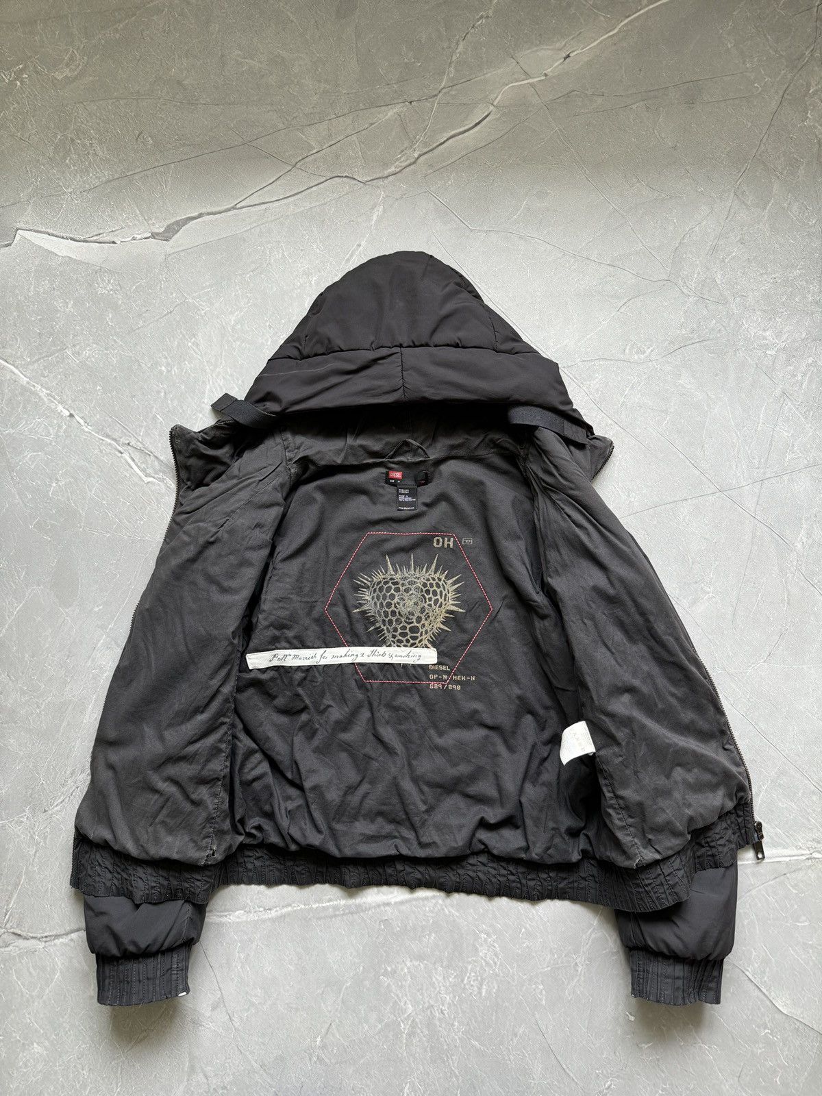 Diesel Vintage 00s Diesel Archive Boxy Cropped Jacket Avant Garde Size M / US 6-8 / IT 42-44 - 4 Thumbnail