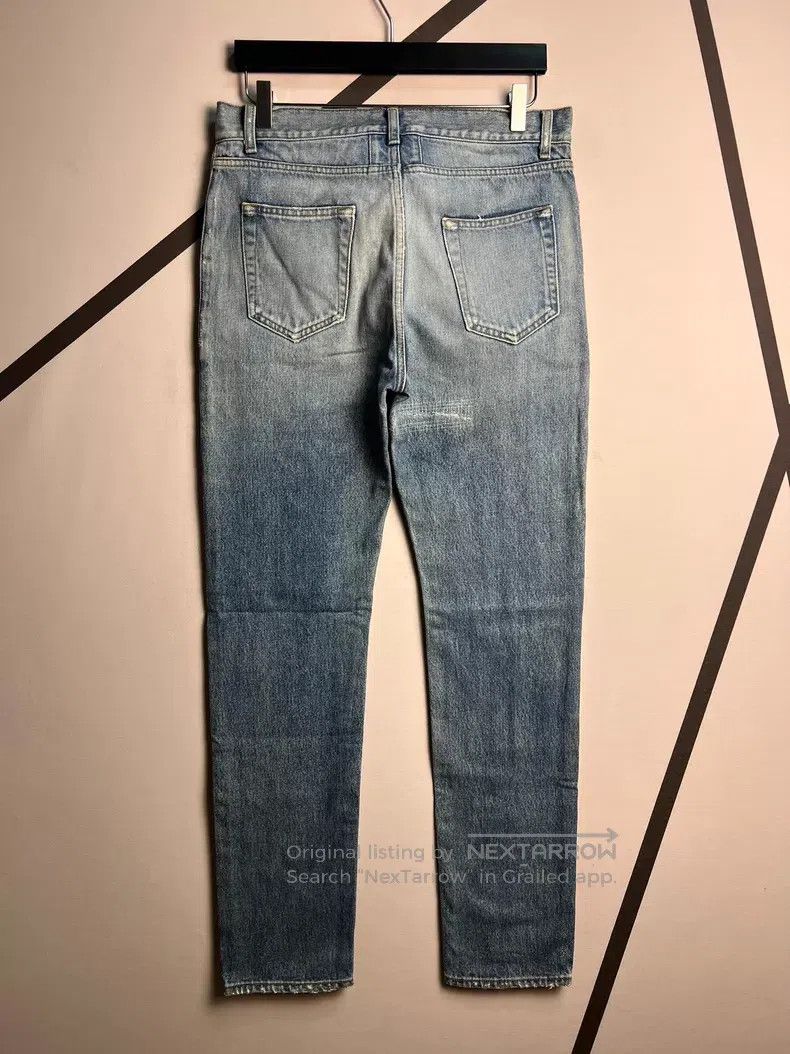Saint Laurent Paris Saint Laurent Paris Water-Washed Blue Patchwork Ripped Den Size US 31 - 2 Thumbnail