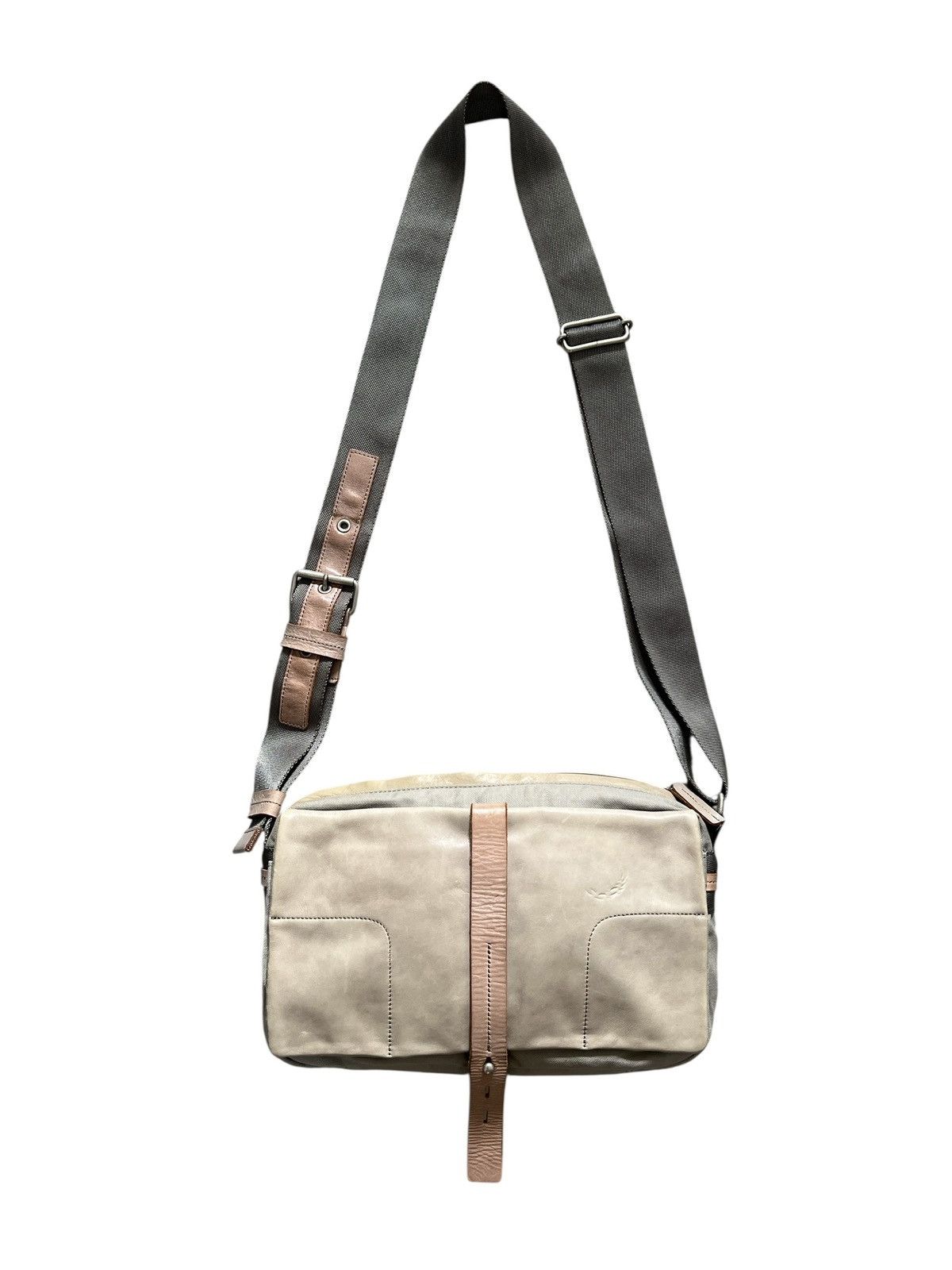 Yohji Yamamoto Yohji Yamamoto Y’SACCS Leather + Canvas Sling Bag Size ONE SIZE - 2 Thumbnail