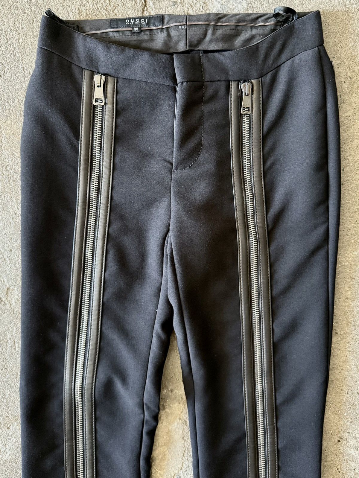 Gucci Gucci - Tom Ford - FW2001 - Zippered Leather Pants Size 26" / US 2 / IT 38 - 2 Thumbnail