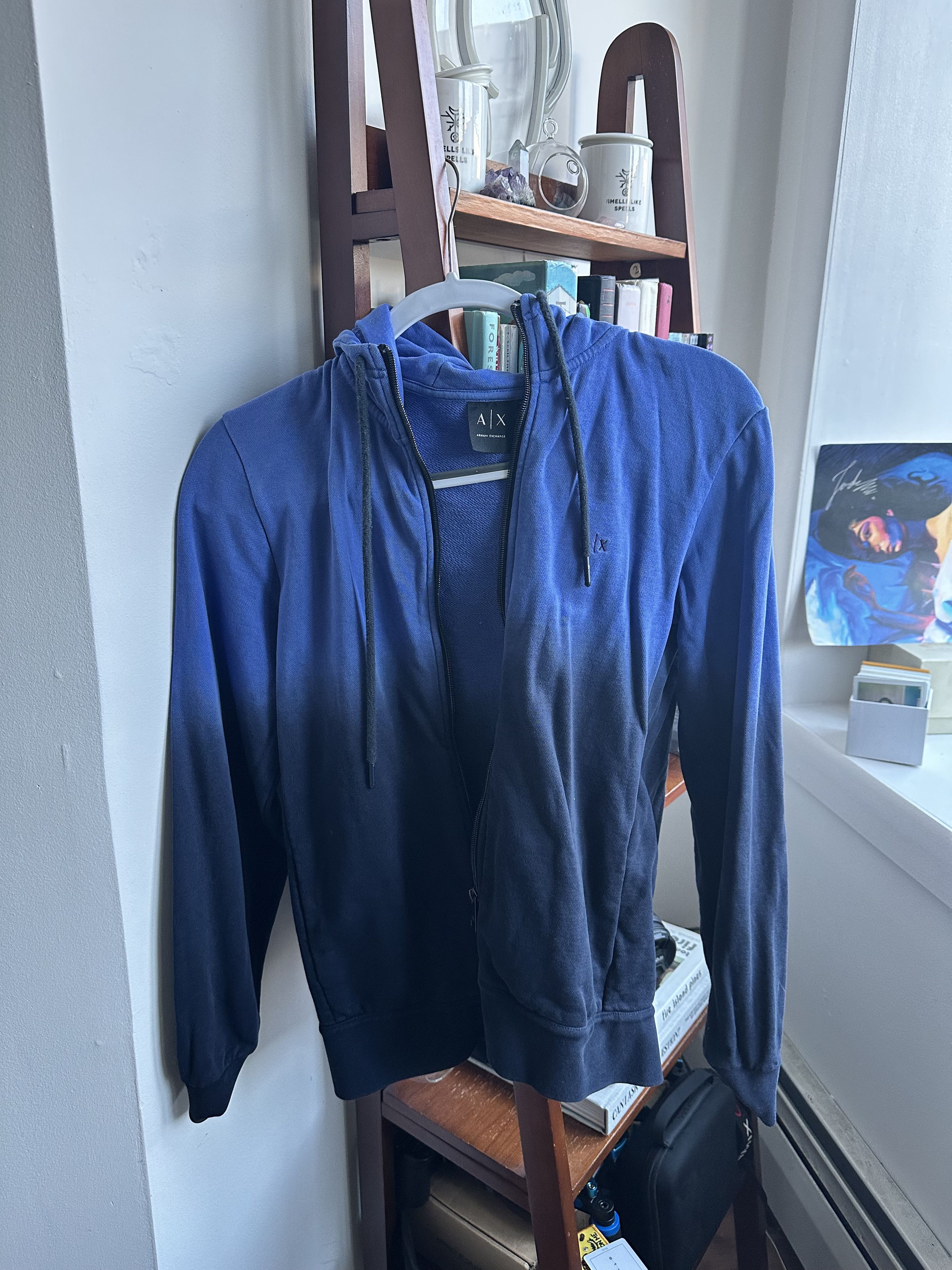 Armani Exchange 2010s Vintage Dip Dye AX Hoodie Size US XS / EU 42 / 0 - 1 Thumbnail