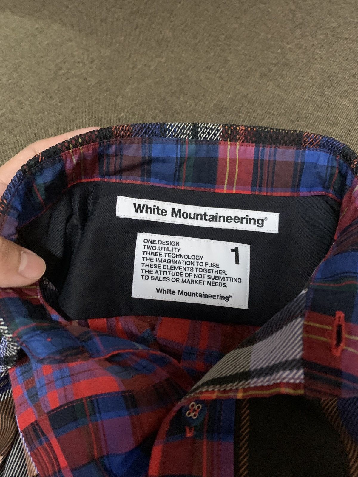 White Mountaineering White Mountaineering SS'19 Plaid Patchwork Polo Size US M / EU 48-50 / 2 - 3 Thumbnail
