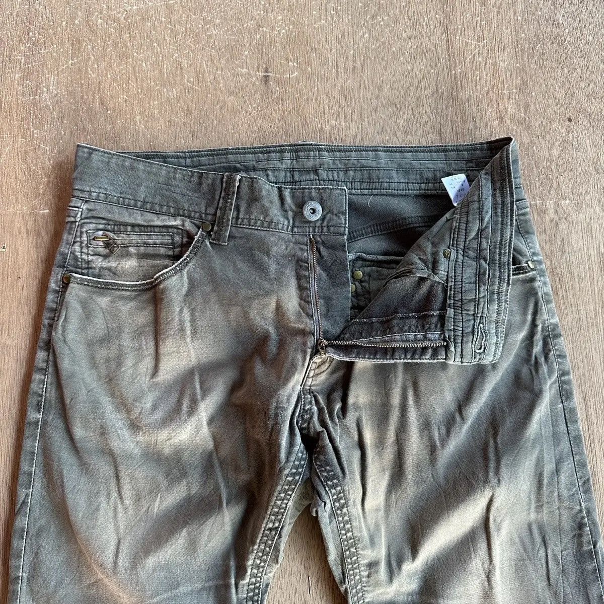 Global Work STEALS💥GLOBALWORK TROUSERS FADED MUDWASH MILITARY VTG PANTS Size US 33 - 5 Thumbnail