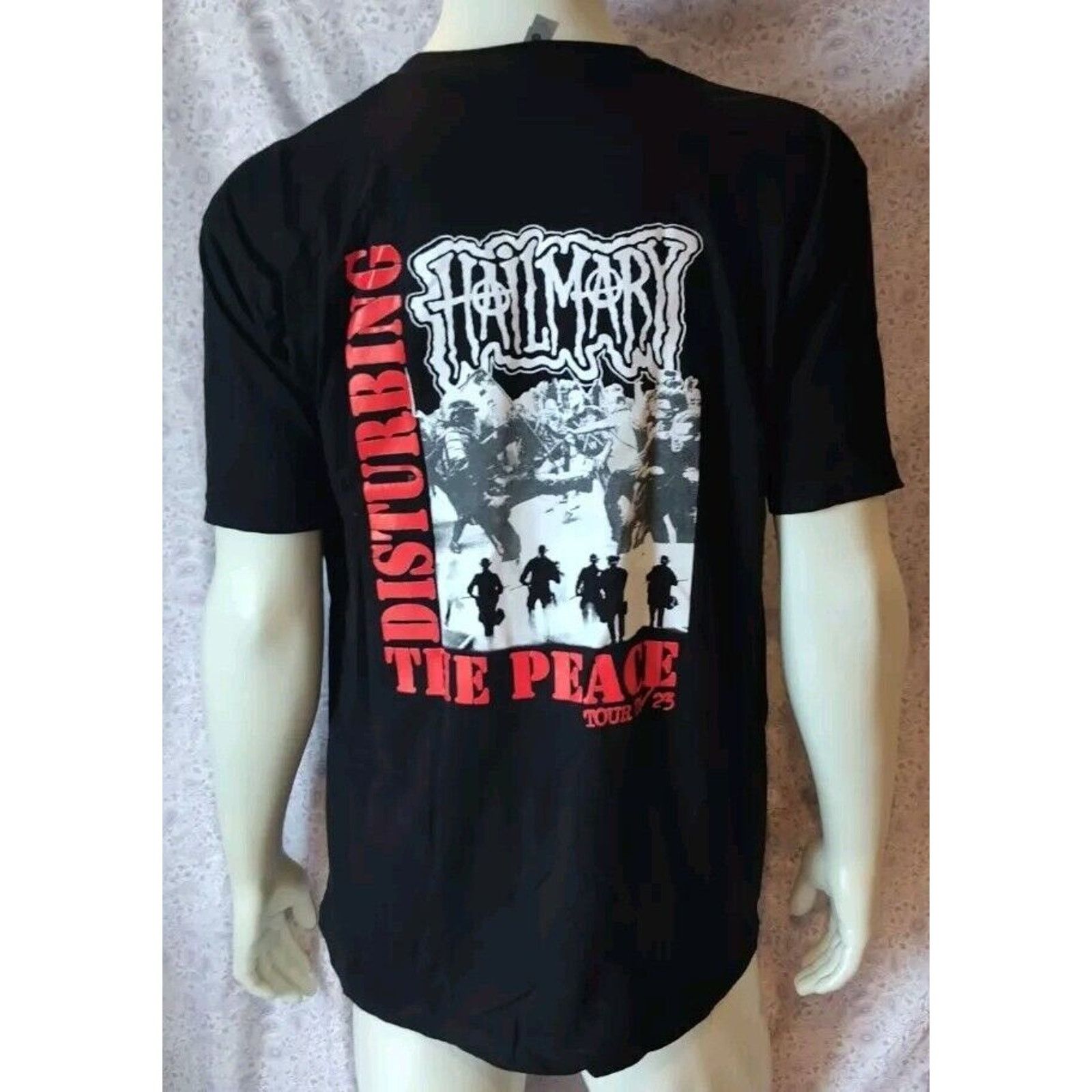Next Level Rock and Roll Legends HAIL MARY Double Sided Black Tee Lrg Size US L / EU 52-54 / 3 - 3 Thumbnail