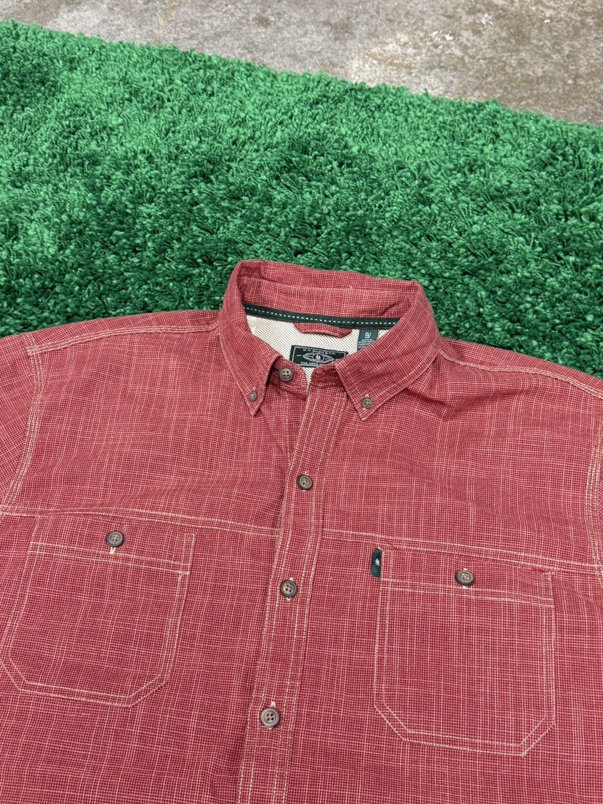 G.H. Bass & Co. G.H. Bass & Co Red Camp Collar Button Down Pocket Shirt Size US XL / EU 56 / 4 - 3 Thumbnail