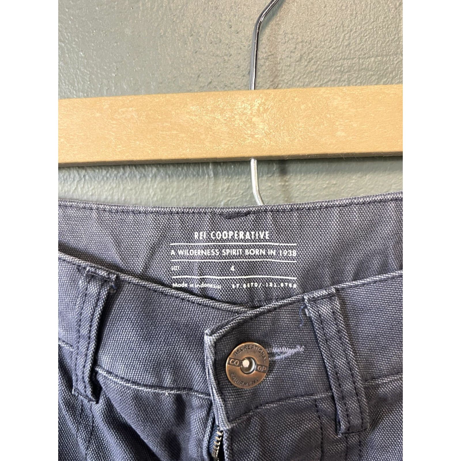 Vintage REI Cooperative Womens Gray Canvas Outdoor Hiking Double Knee Pants sz 4 Size 27" / US 4 / IT 40 - 3 Thumbnail