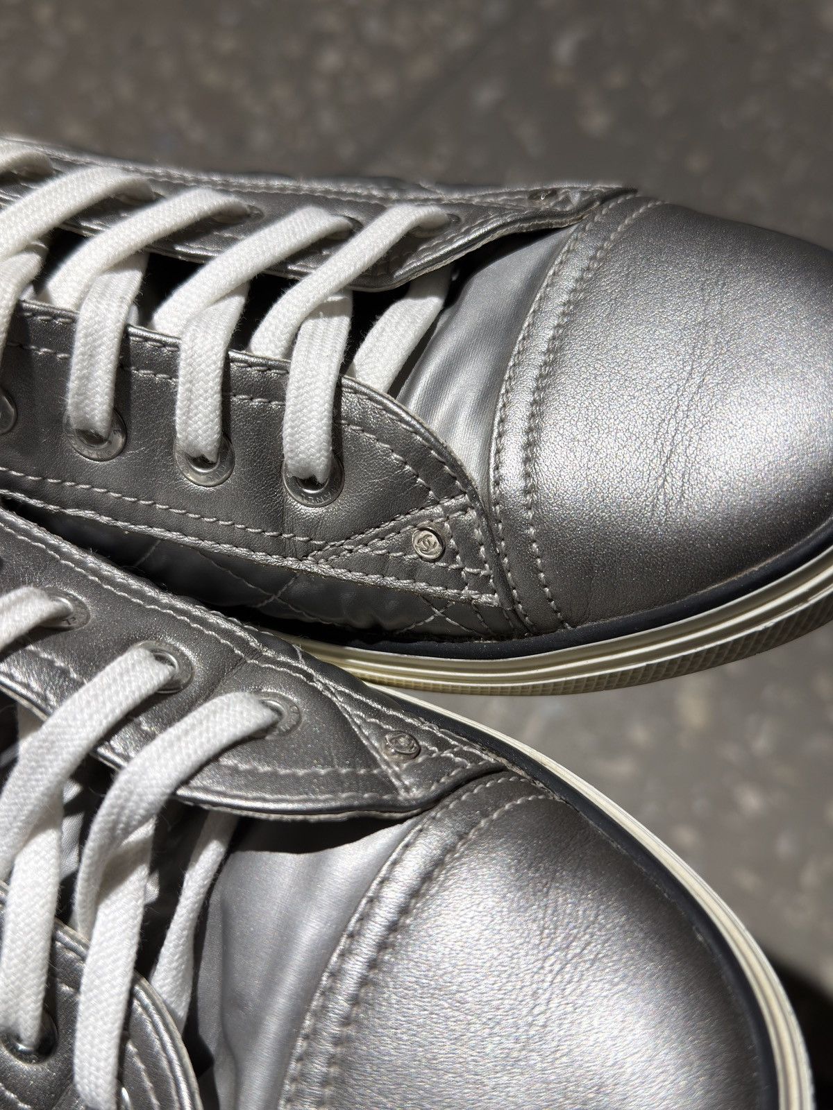 Chanel Chanel silver sneakers Size US 10 / IT 40 - 8 Thumbnail