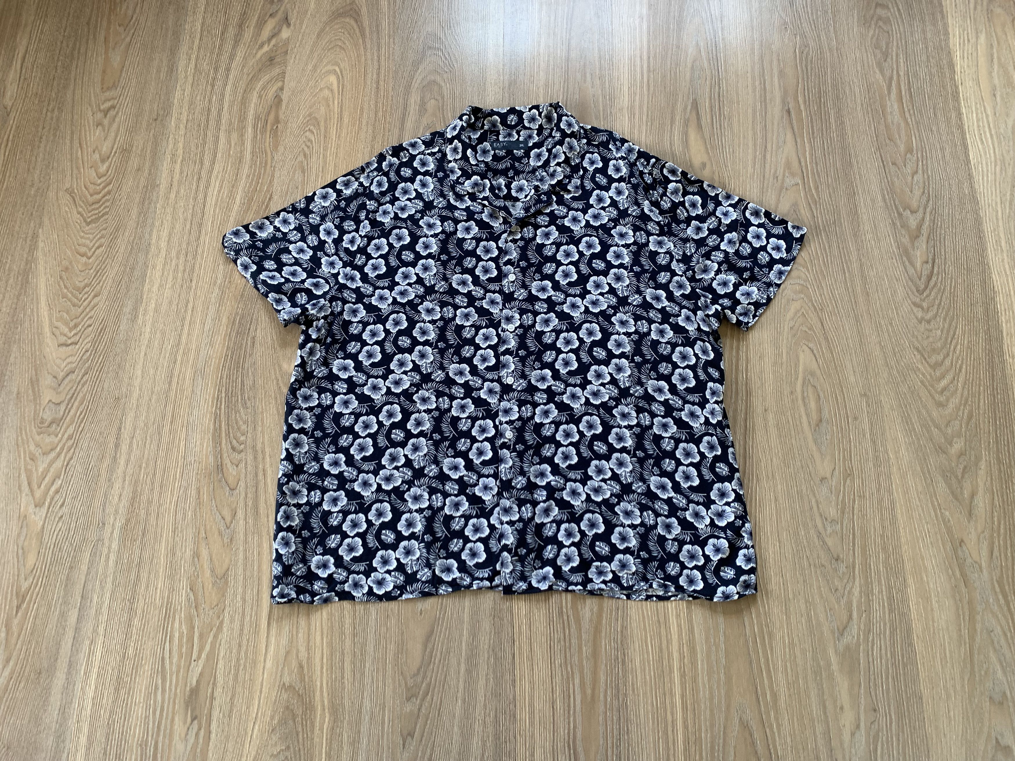 Other Easy Flower Print Hawaiian Shirt Size US XXL / EU 58 / 5 - 1 Thumbnail