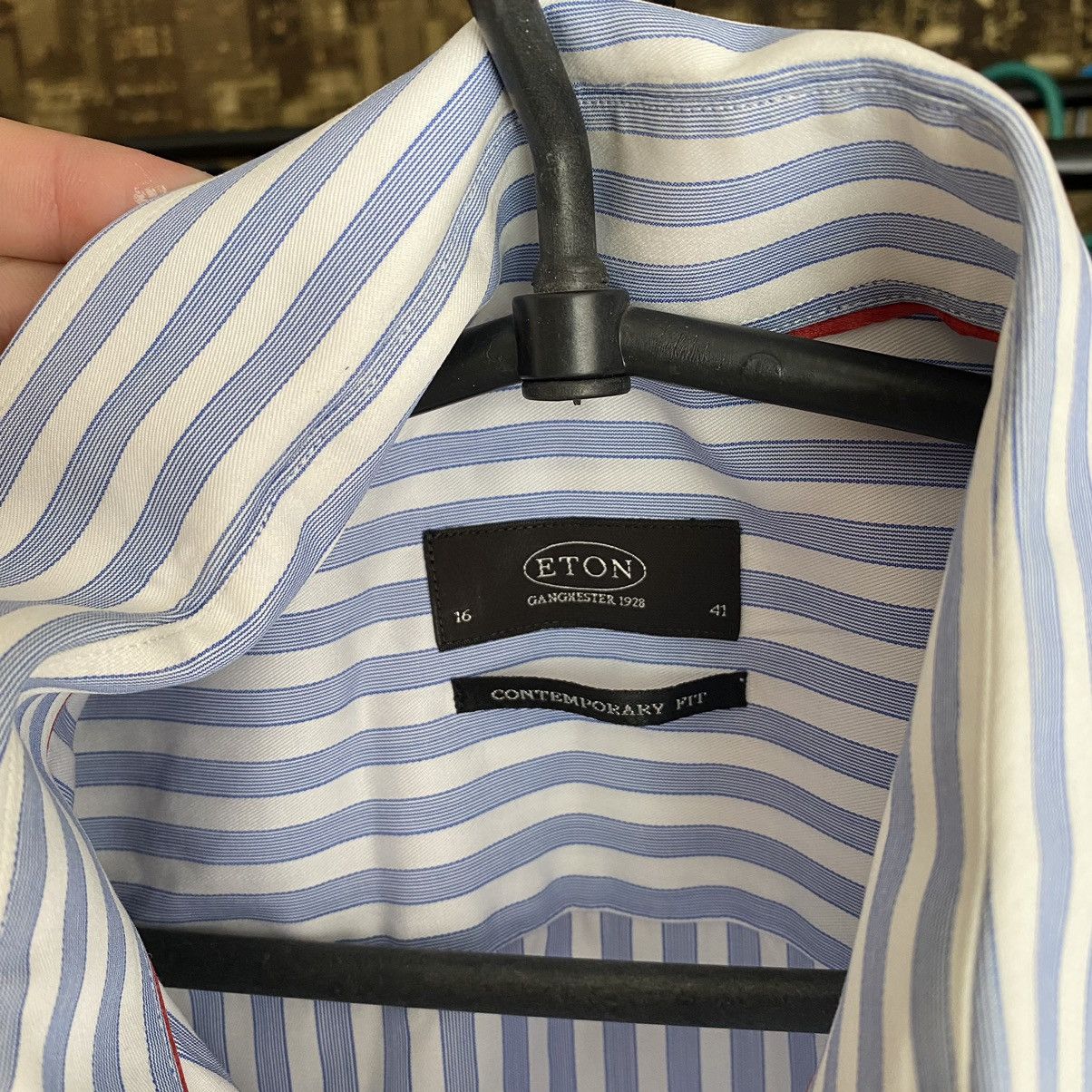 Eton Eton Contemporary Blue Button Up Long Sleeve Shirt Size US M / EU 48-50 / 2 - 5 Thumbnail