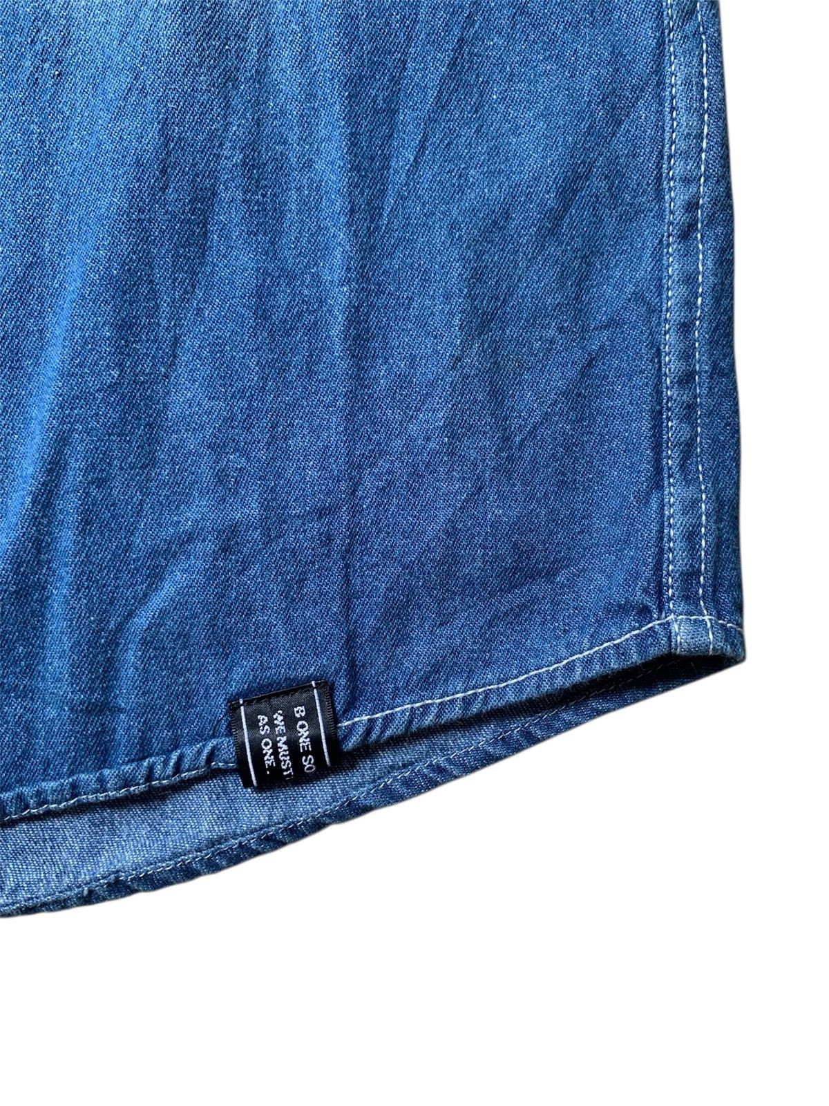 Japanese Brand Vintage B One Soul denim shirt with patch Size US L / EU 52-54 / 3 - 3 Thumbnail