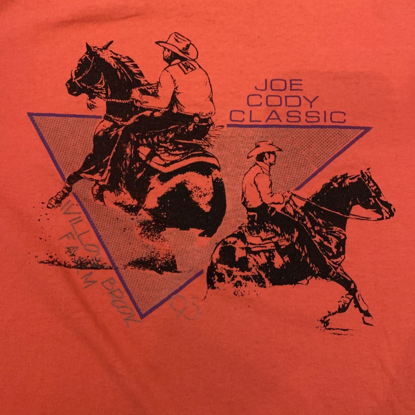 Vintage VINTAGE Joe Cody Classic Willow Brook Farms T-Shirt XL Pink Men 1993 Catasauqua PA Size US XL / EU 56 / 4 - 6 Thumbnail