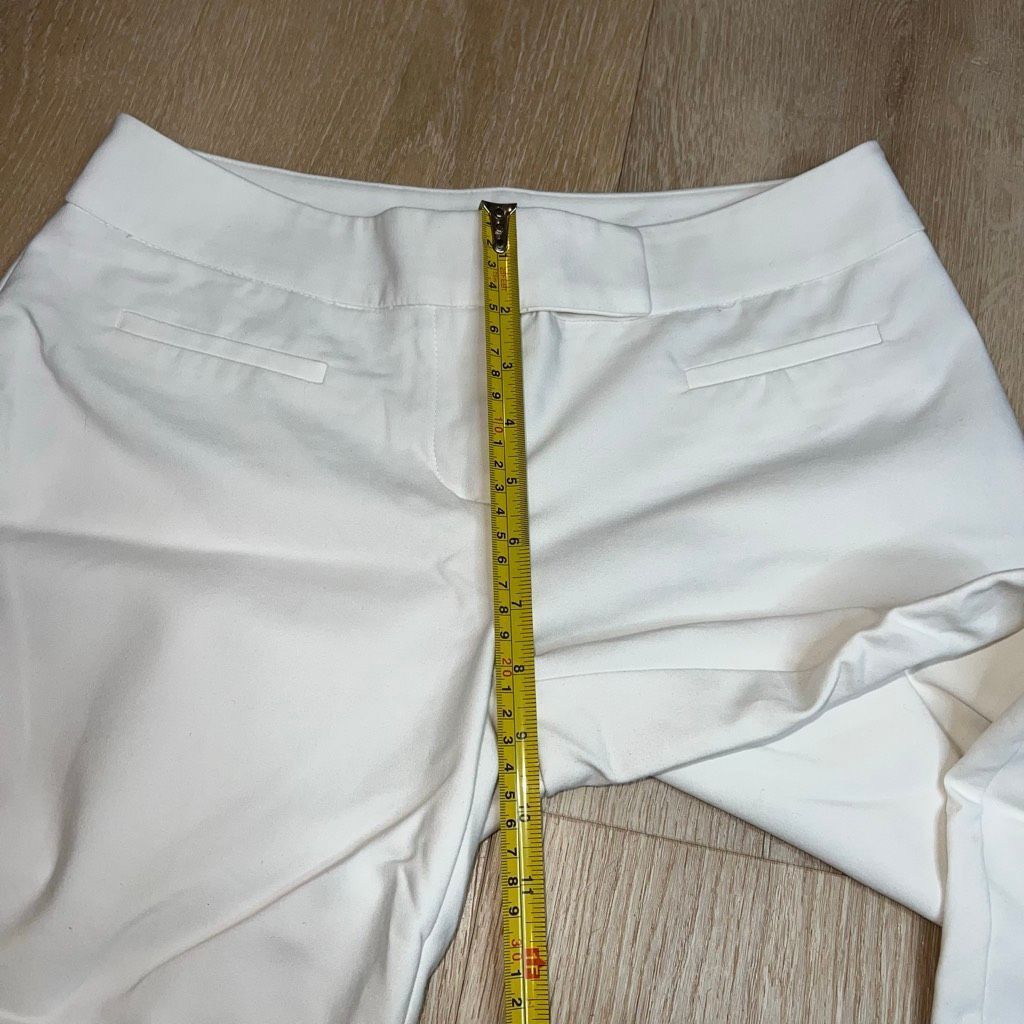 Apt. 9 Apt. 9 White Capri Cropped Trouser Pants, Back Slit Pockets, Size 28" / US 6 / IT 42 - 6 Thumbnail