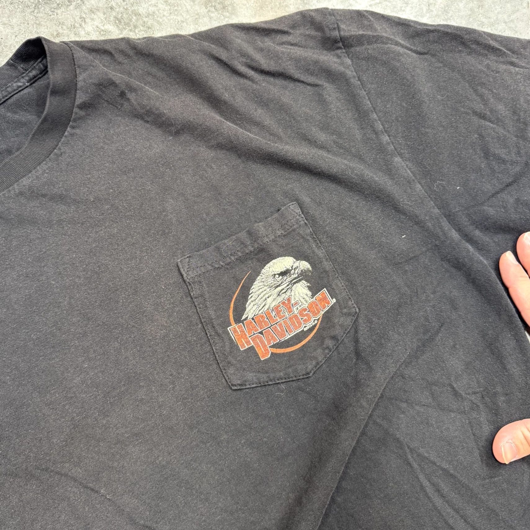Harley Davidson VINTAGE Harley-Davidson Shirt Mens XL Black Pocket Tee Bruce Rossmeyer Daytona Size US XL / EU 56 / 4 - 2 Thumbnail
