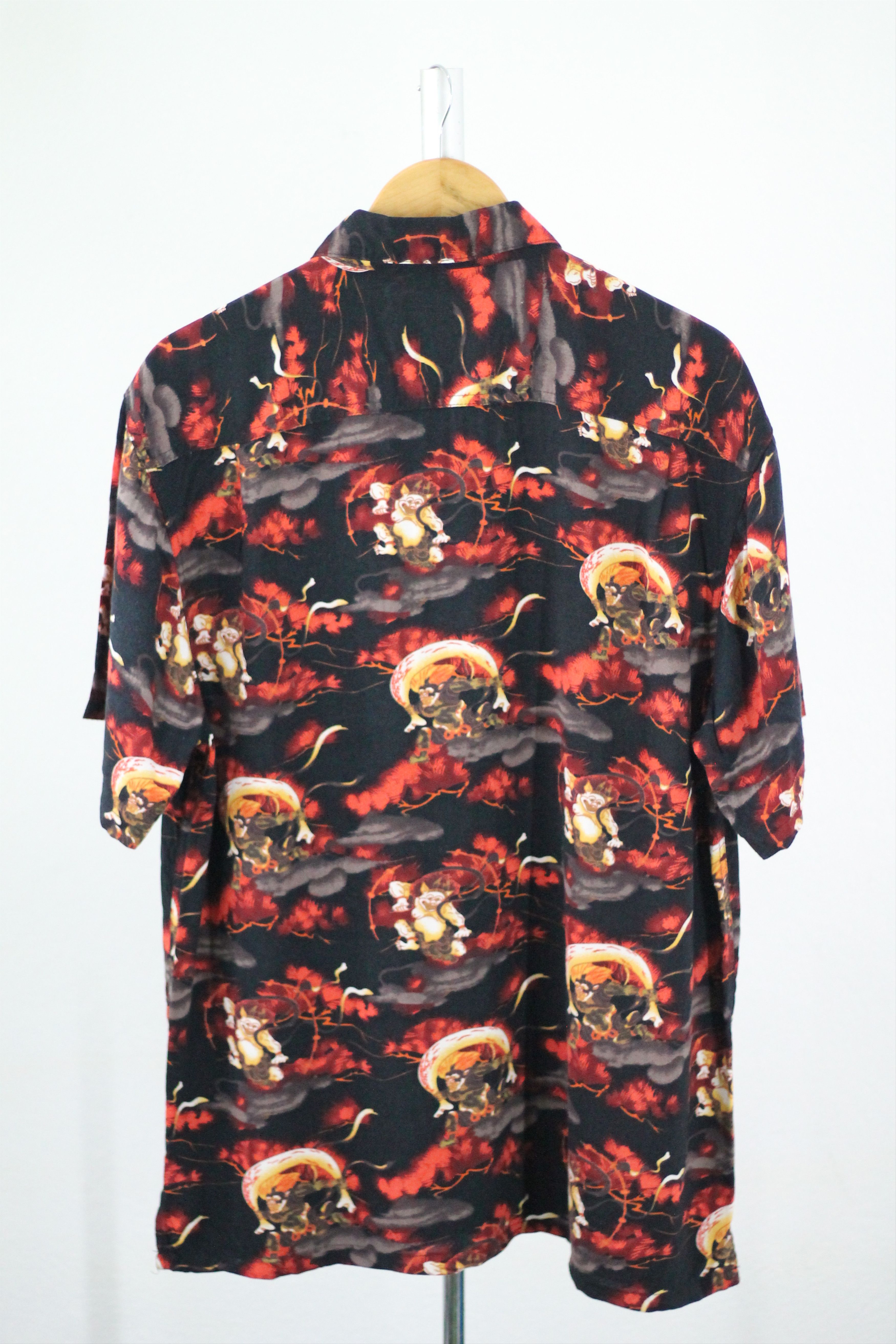 Japanese Brand RARE! FUJIN X RAIJIN God Japanese Traditional Hawaiian Shirt Size US L / EU 52-54 / 3 - 4 Thumbnail