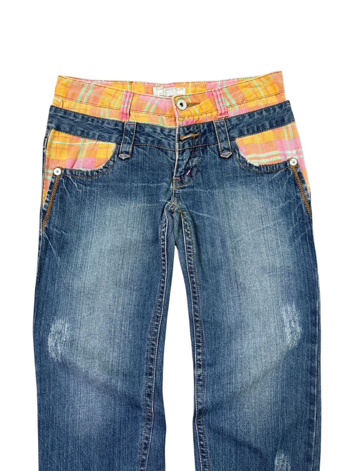 Hysteric Glamour BLUE MOON BLUE DOUBLE WAIST COLOURFUL EMBROIDERY DENIM Size US 29 - 3 Thumbnail