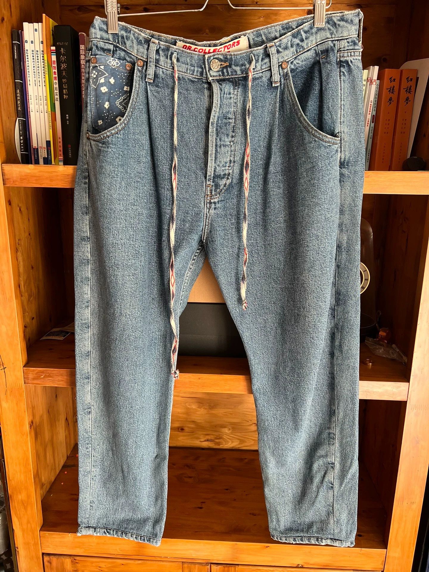 Indigo dr.collectors indigo hand dyed loose fit L jeans USA 2yr Size US 32 / EU 48 - 1 Thumbnail