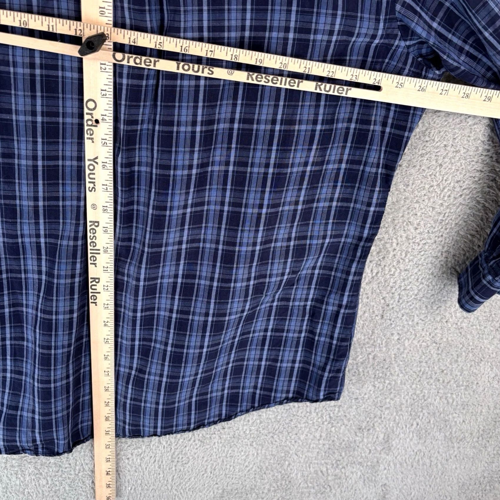 Polo Ralph Lauren VINTAGE Polo Ralph Lauren Shirt Men 2XL Blue Plaid Silk Linen Button Down Pony Shirt Size US XXL / EU 58 / 5 - 6 Thumbnail