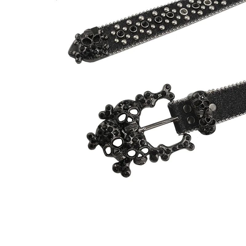 Japanese Brand × Vintage Skull Western Rhinestones Belt Size ONE SIZE - 4 Thumbnail
