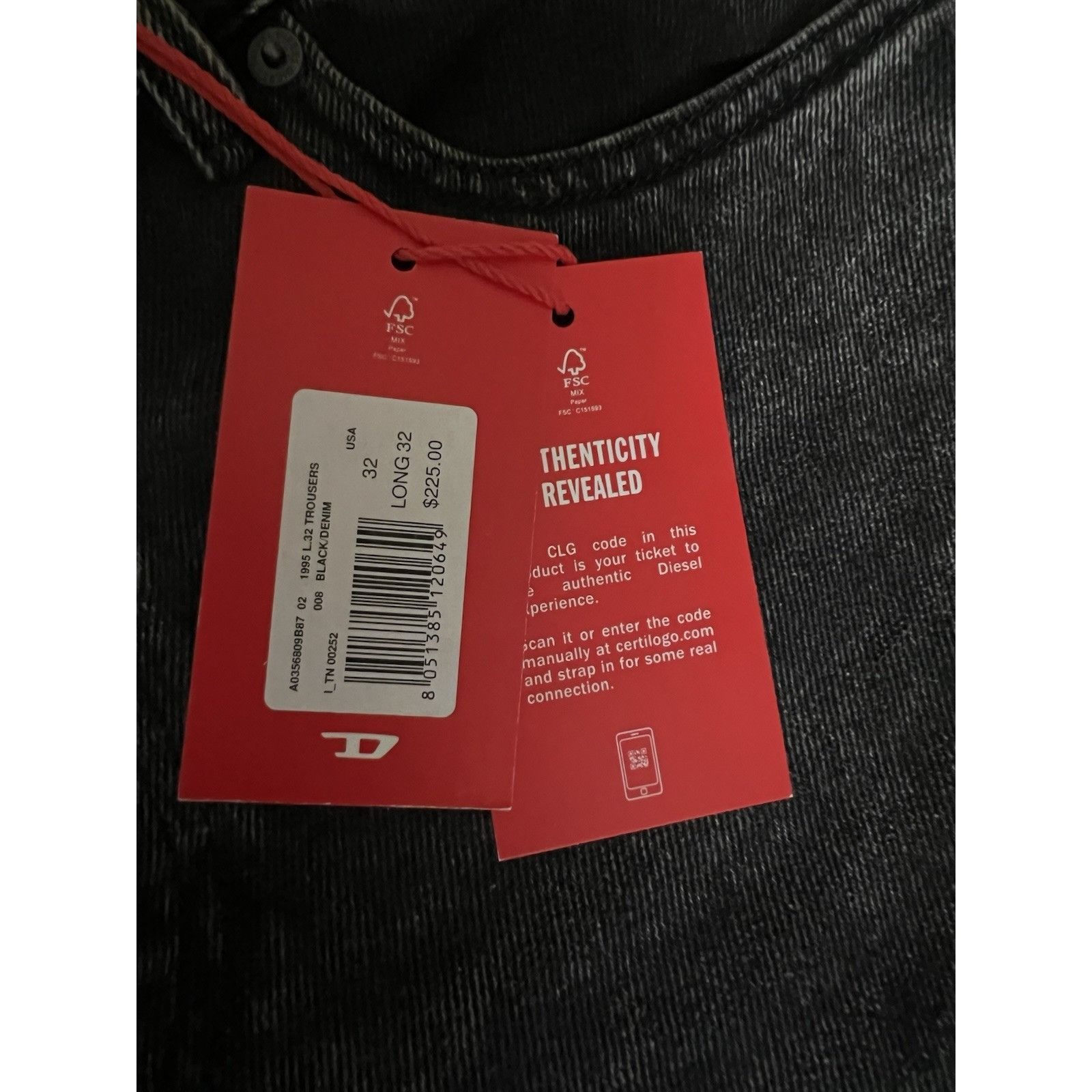 Diesel Diesel Mens Jeans D Sark Slim Straight Leg Black Size 32/32 Size US 32 / EU 48 - 7 Thumbnail
