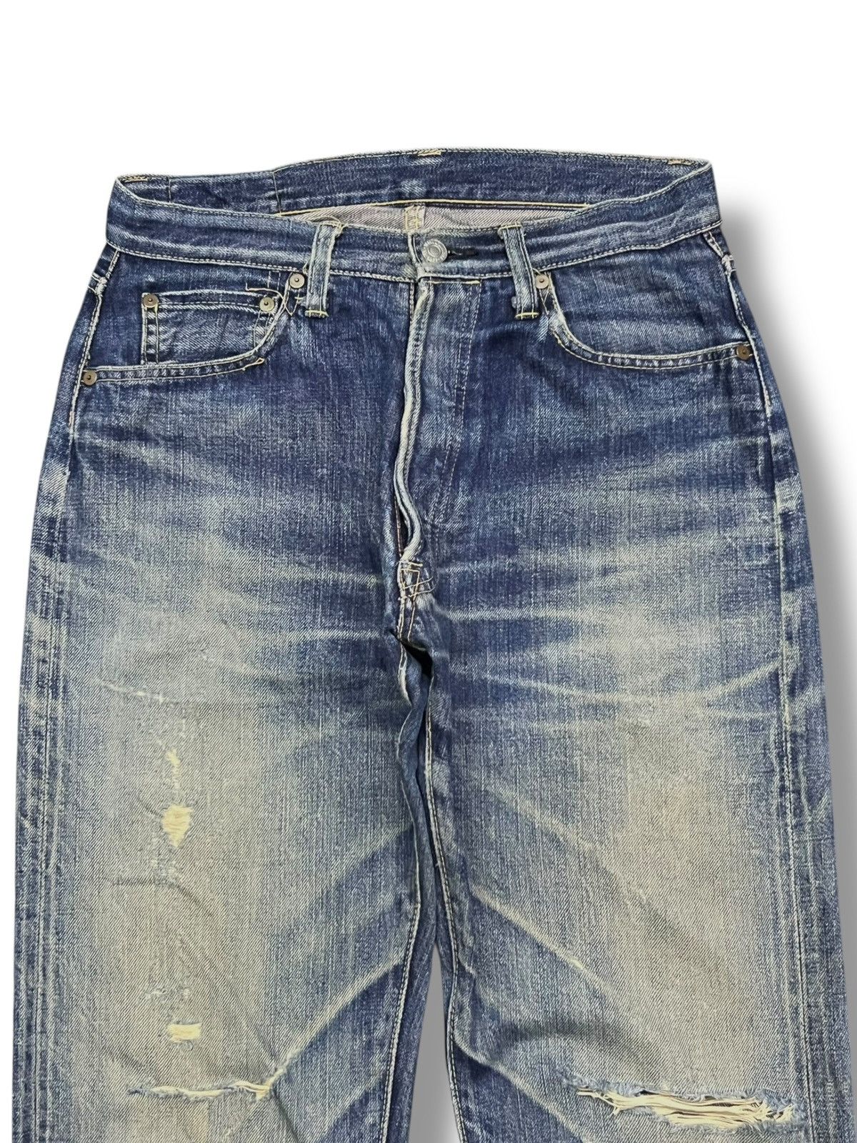 Japanese Brand Vintage Go west Yellow Division Selvedge Denim Japan Size US 29 - 4 Thumbnail