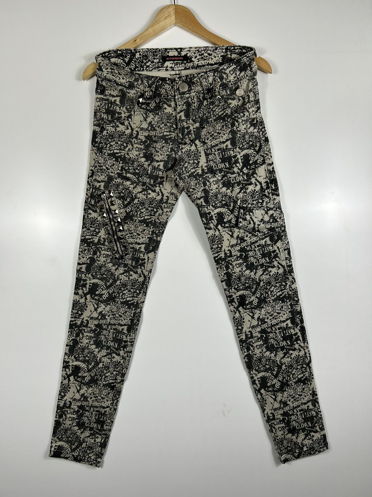 If Six Was Nine ⚡️Vintage Algonquins Skinny Punk Style Denim Size US 31 - 1 Thumbnail