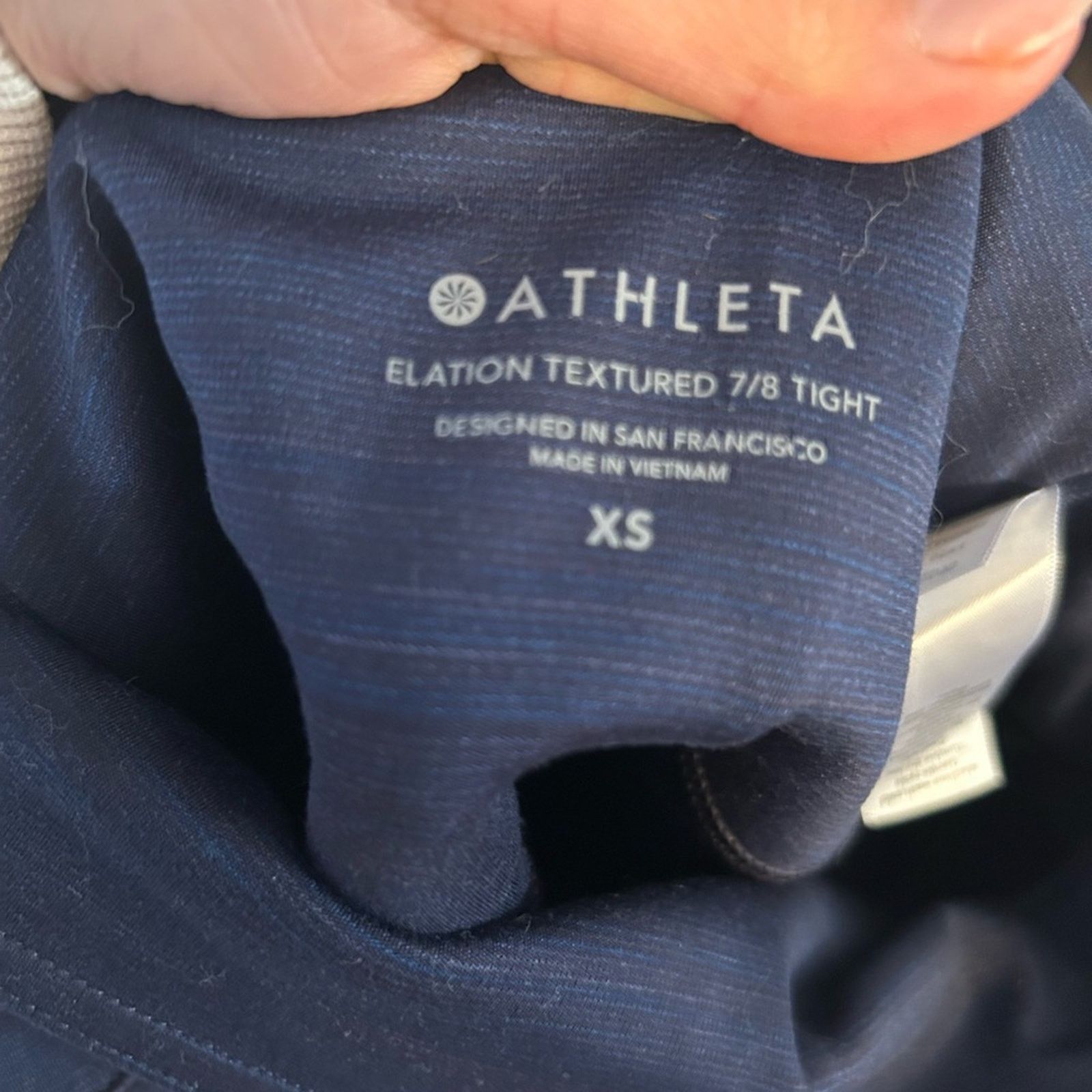 Athleta Athleta Navy Blue Space Dye Elation Textured 7/8 Tight Size 26" / US 2 / IT 38 - 4 Thumbnail