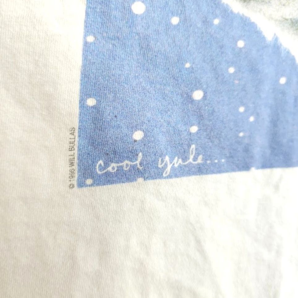 Vintage Vintage Christmas Polar Bear T Shirt Mens Size Medium 90s Will Bullas Art Tee White Cotton Crew Neck Short Sleeve Bagan Size US M / EU 48-50 / 2 - 4 Thumbnail
