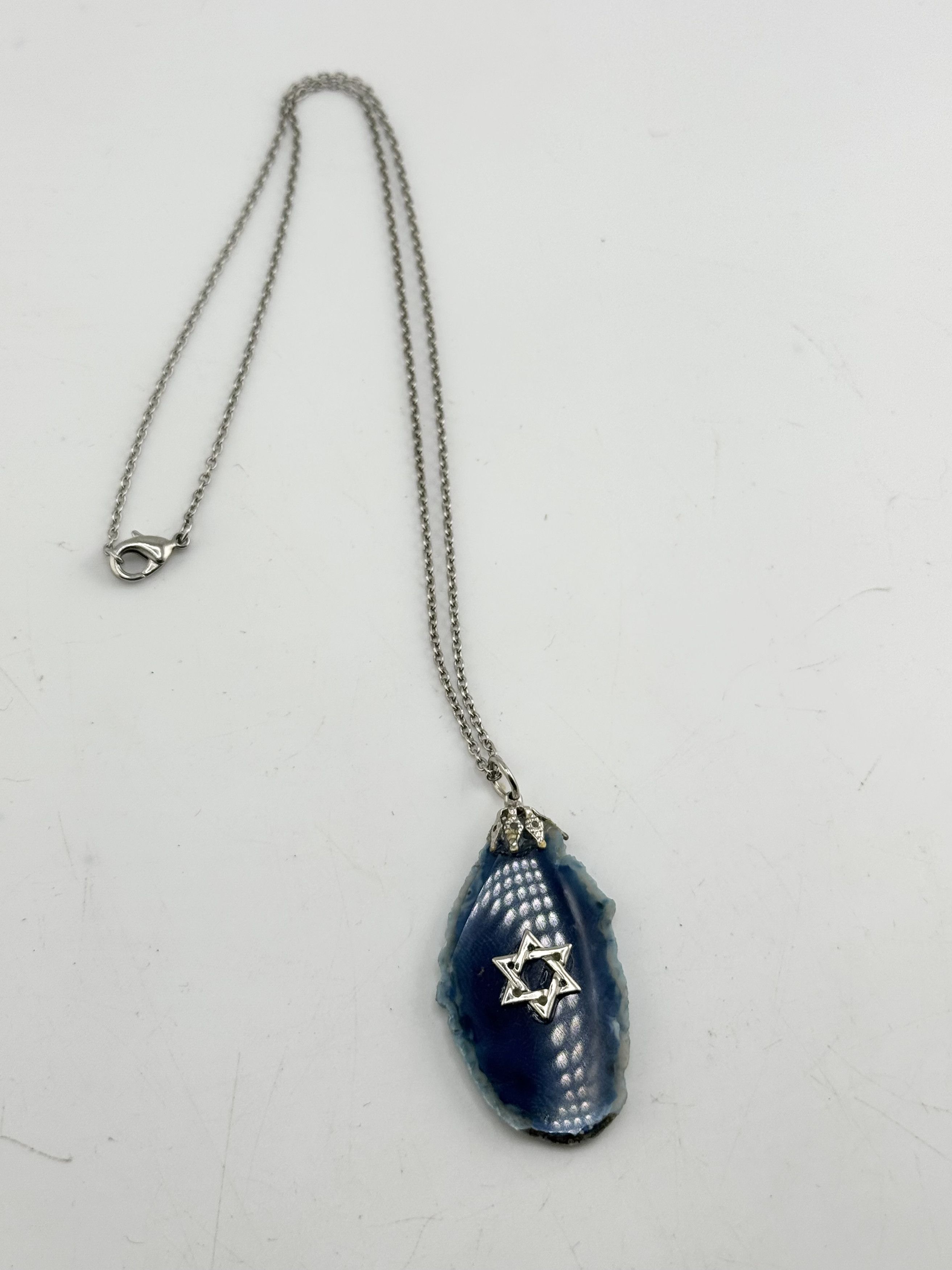 Vintage Vintage blue geode Jewish star necklace Size ONE SIZE - 3 Thumbnail