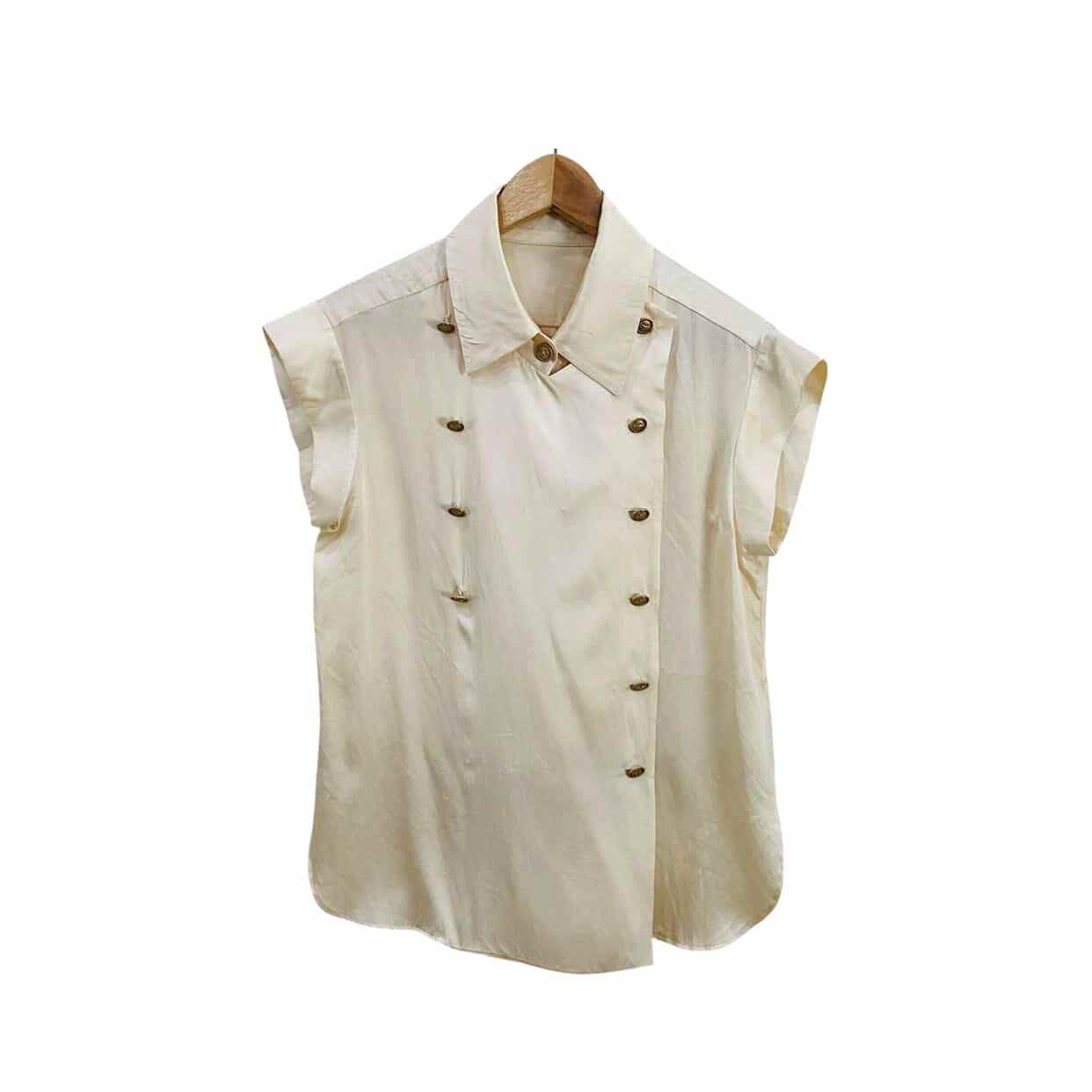 Chanel Vintage Chanel Satin Top Blouse Size S / US 4 / IT 40 - 4 Thumbnail