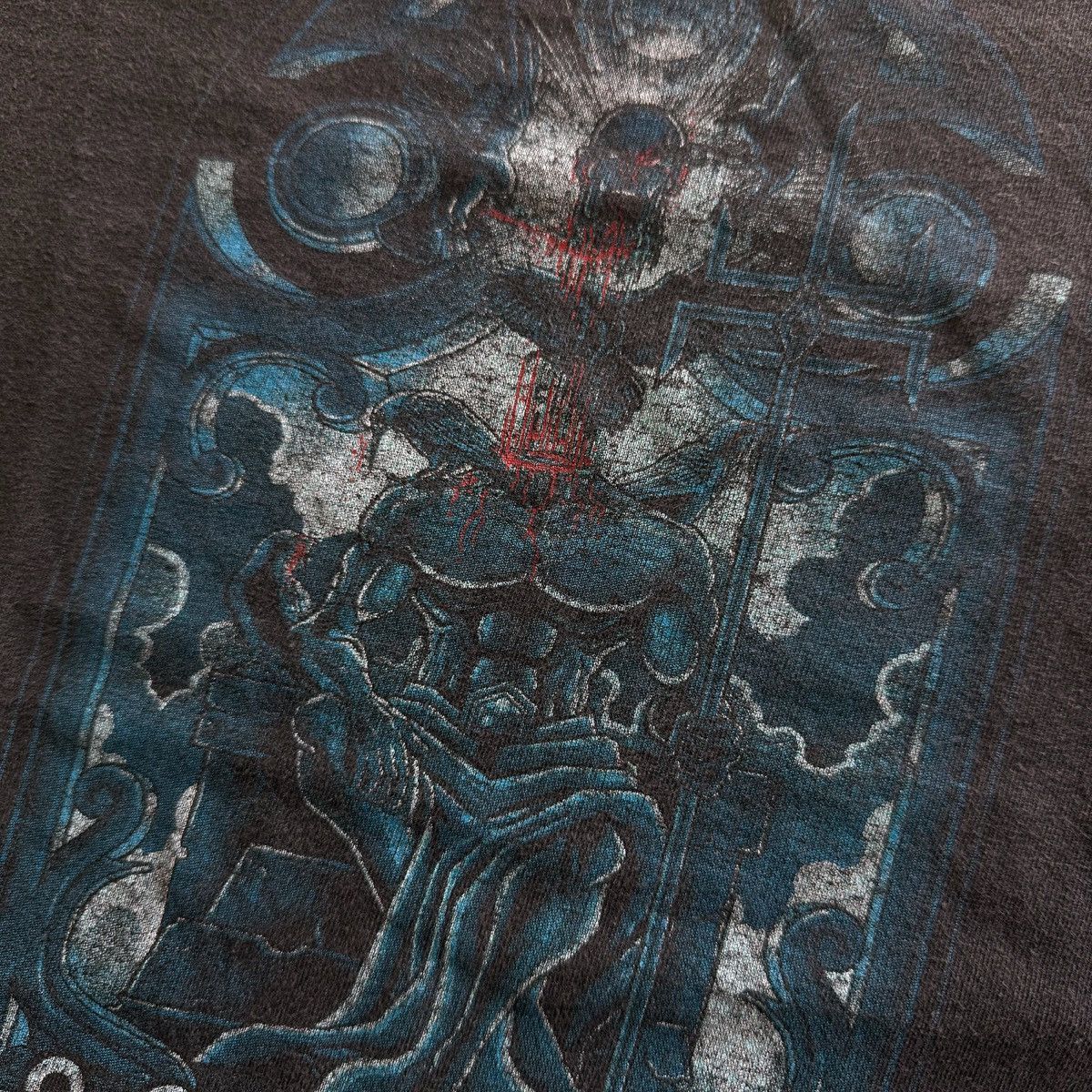 Vintage 2000s Y2K Malphas Black Metal Band Tee Size US L / EU 52-54 / 3 - 4 Thumbnail