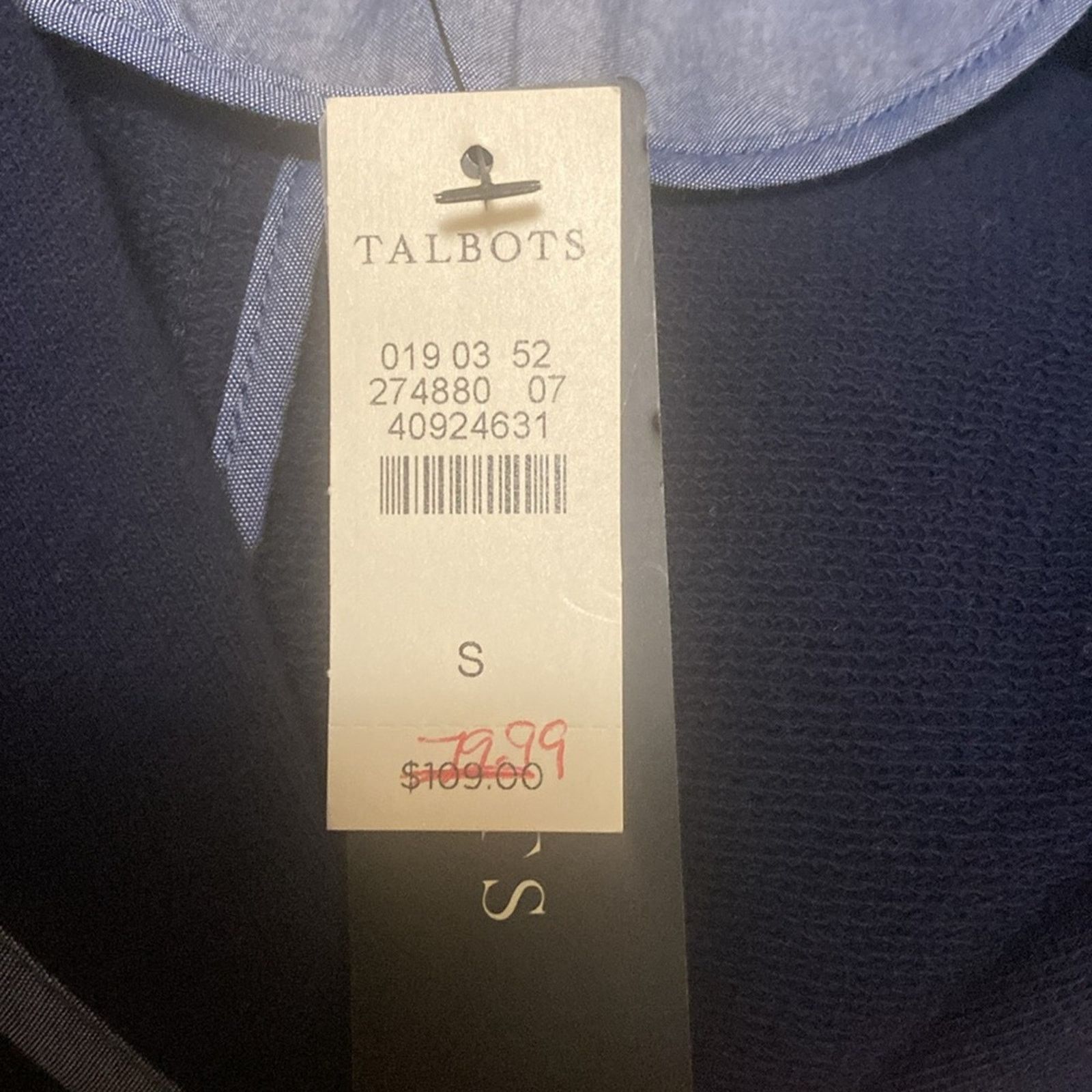 Other Talbots NWT 100% Cotton Blue Blazer Chambray Trim Size S / US 4 / IT 40 - 9 Thumbnail