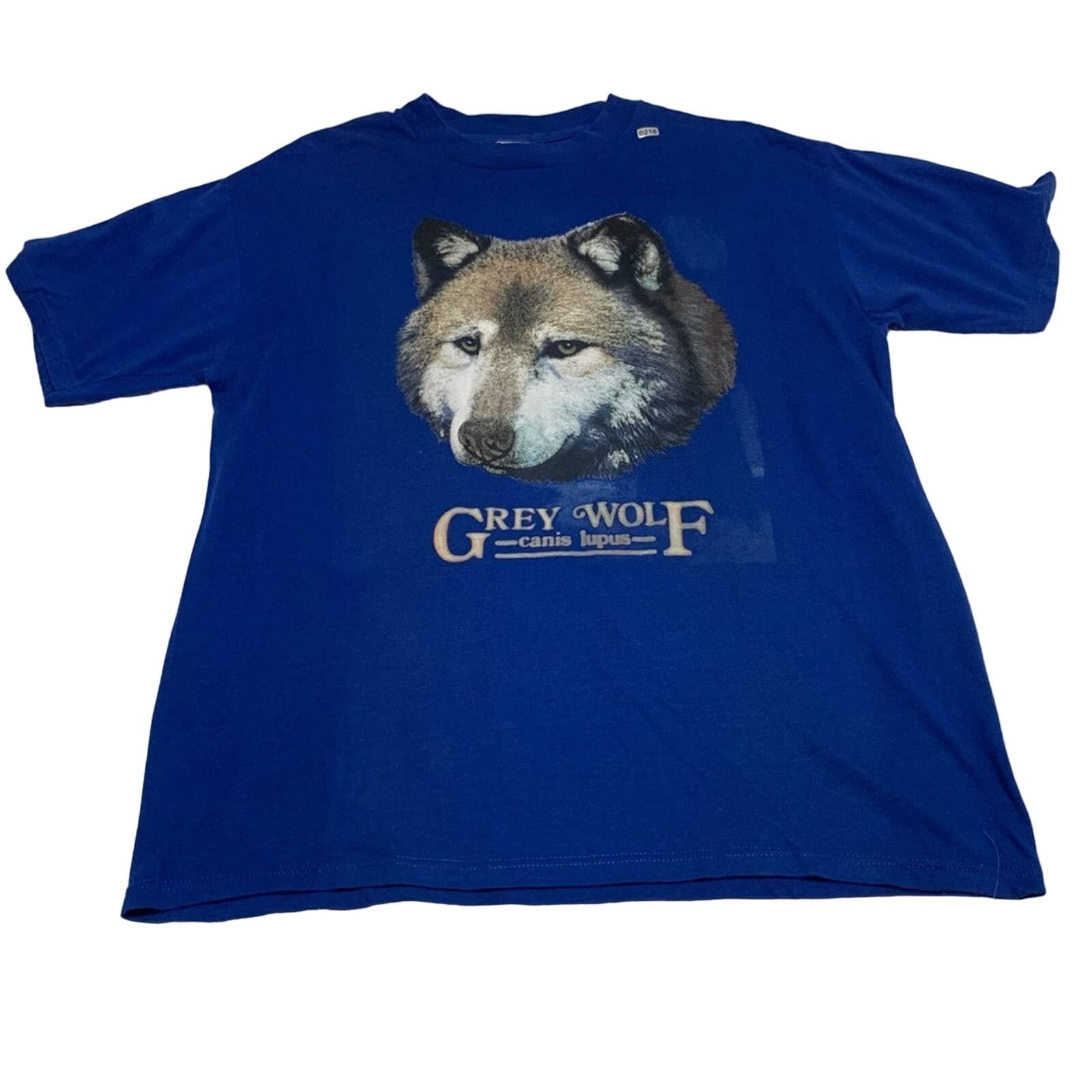 Vintage VINTAGE GREY WOLF MEGA PRINT NATURE TEE SHIRT MENS SIZE XL Size US XL / EU 56 / 4 - 1 Thumbnail