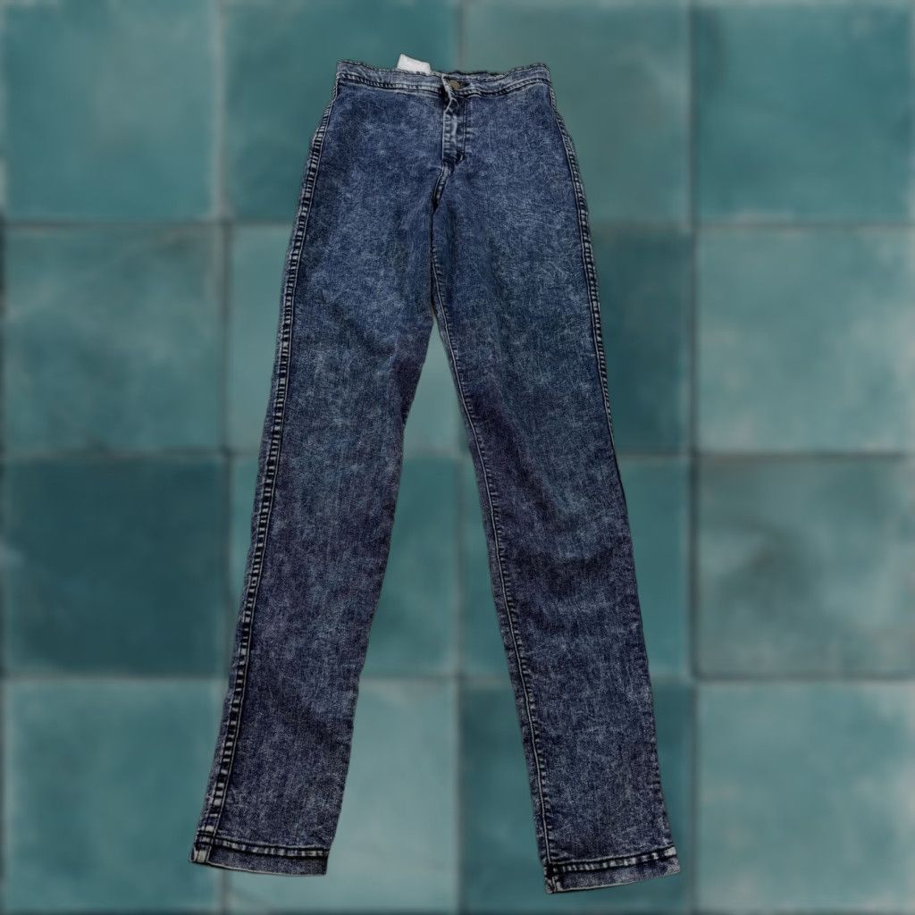 American Apparel American Apparel Jeans Womens Small Blue Acid Wash High Rise Jeggings Skinny Size 28" / US 6 / IT 42 - 1 Thumbnail
