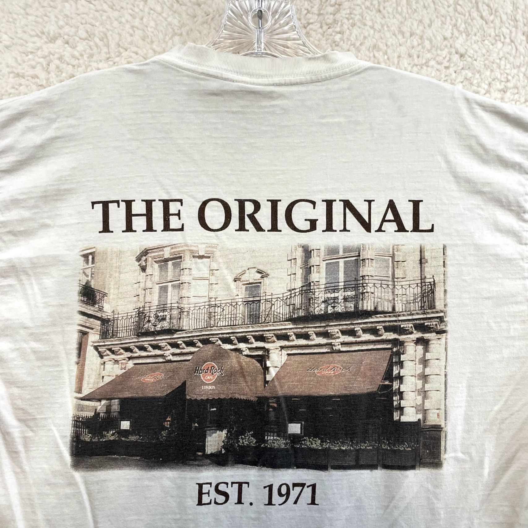 Hard Rock Cafe VINTAGE 90s Hard Rock Cafe T-Shirt Mens Large White Logo Graphic Size US L / EU 52-54 / 3 - 4 Thumbnail