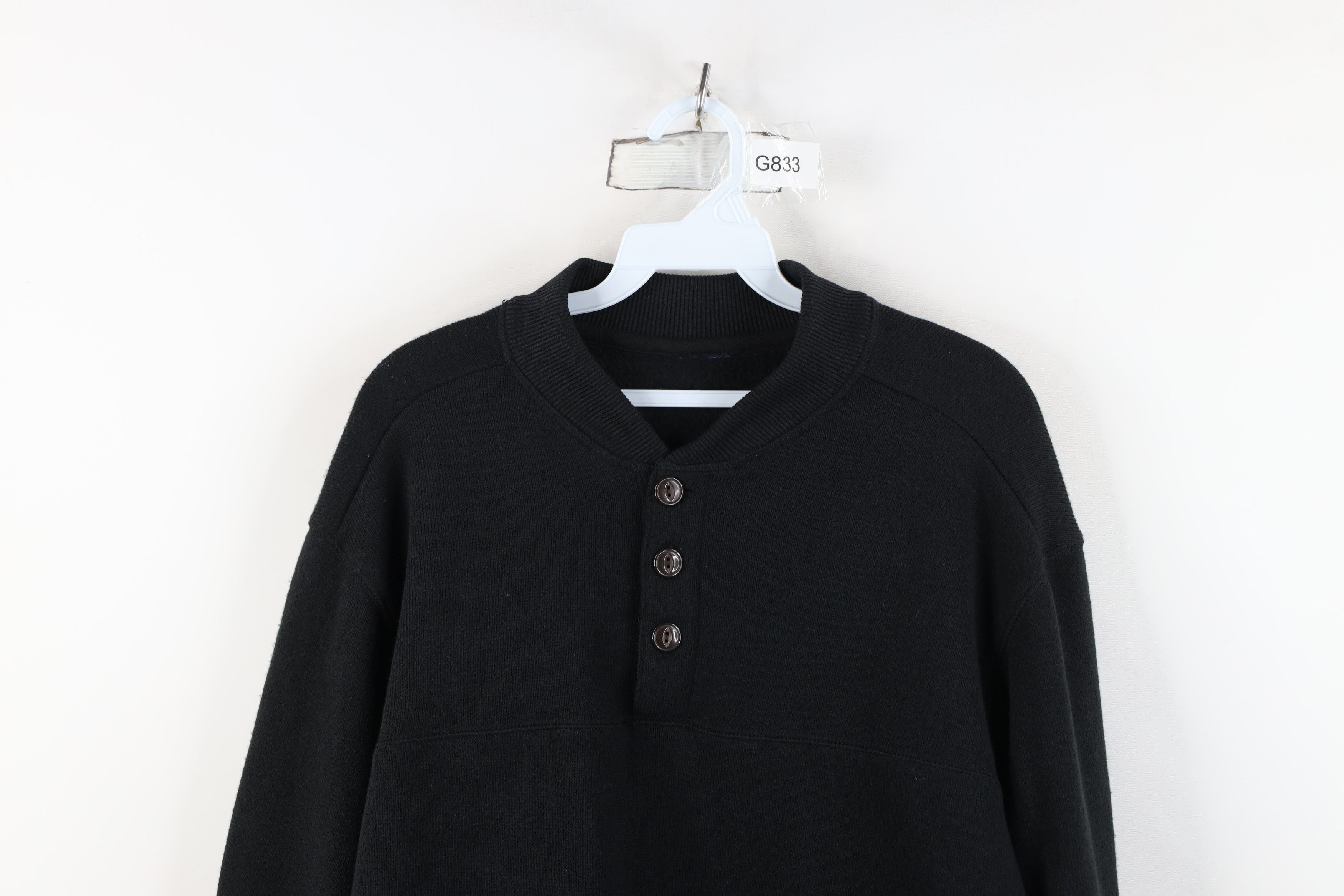 Vintage Vintage Y2K Streetwear Fleece Lined Knit Henley Sweater Size US XL / EU 56 / 4 - 2 Thumbnail