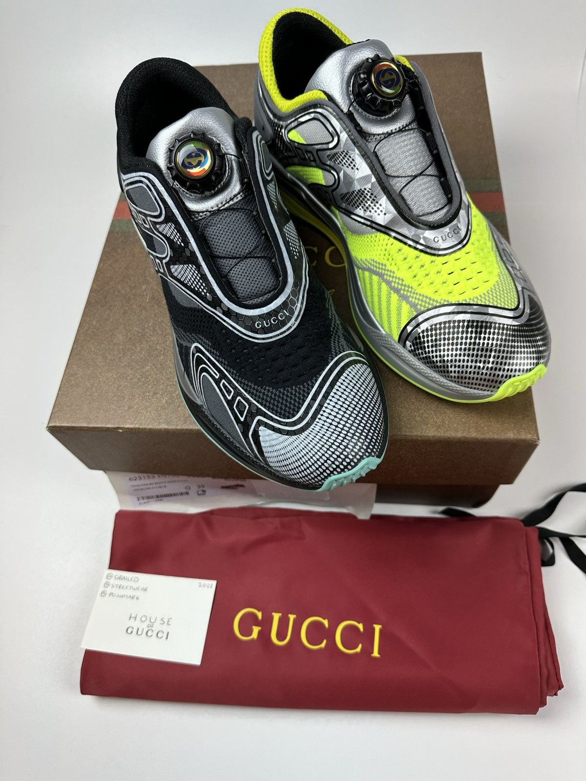 Gucci Gucci Ultrapace Two-Tone Runners Size US 9 / IT 39 - 11 Thumbnail