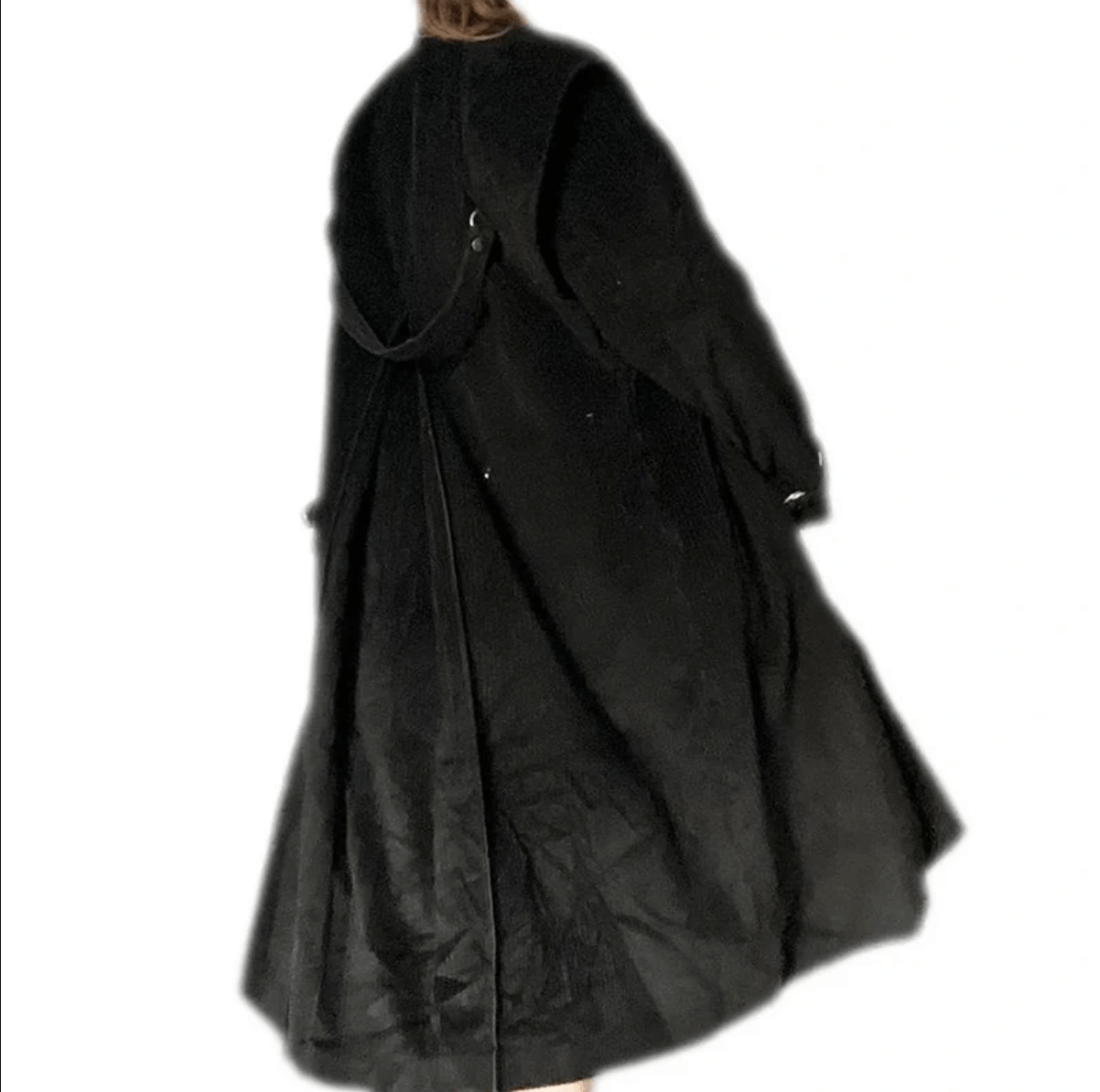 Other Vintage black gothic corduroy coat Size L / US 10 / IT 46 - 2 Thumbnail