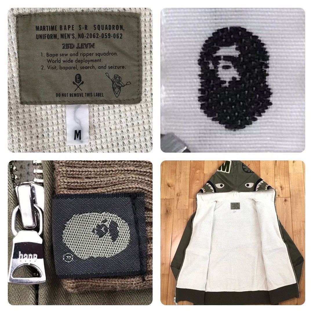 Bape 2012 BAPE Herringbone Shark full zip hoodie a bathing ape Size US M / EU 48-50 / 2 - 9 Thumbnail