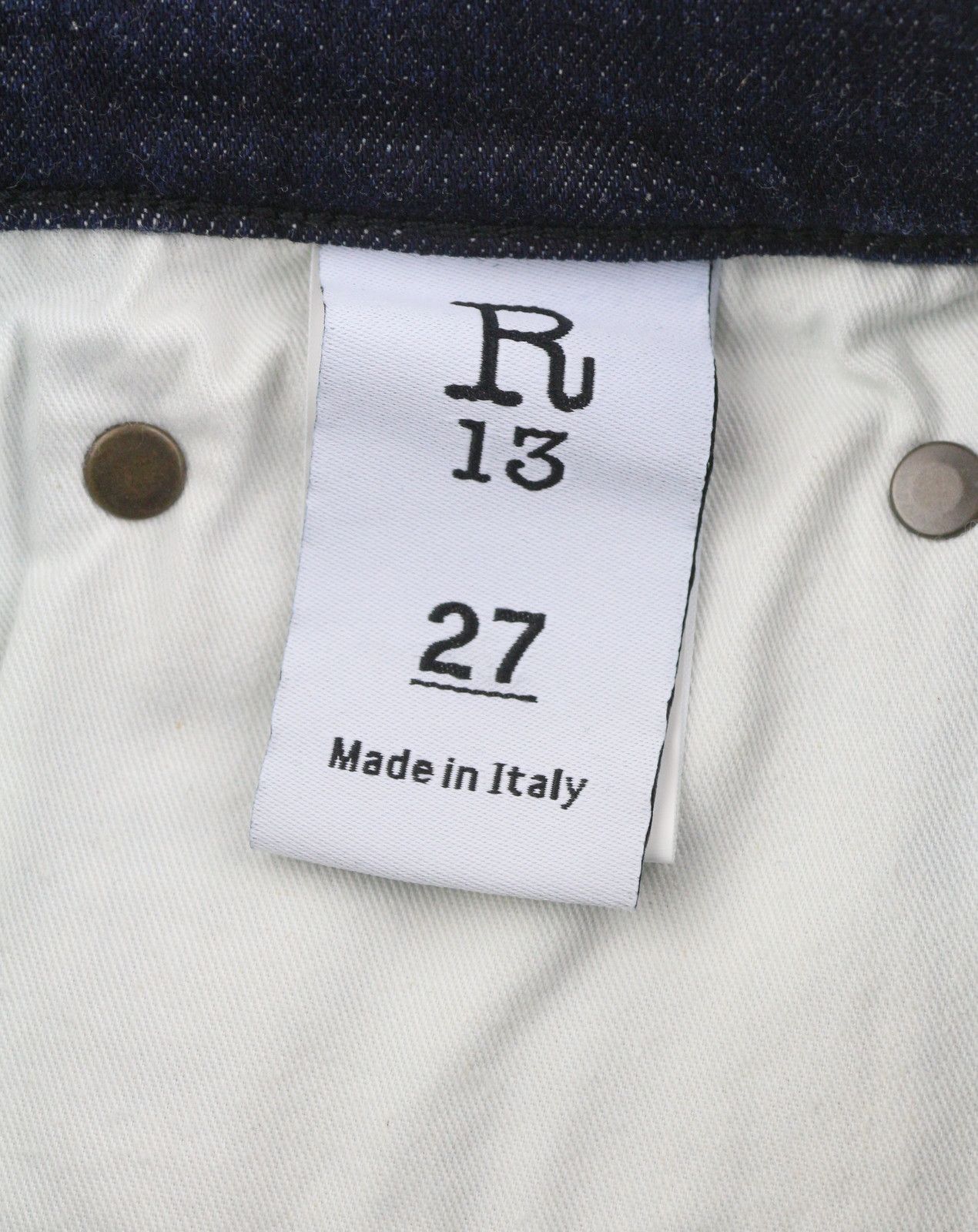 R13 HIGH RISE SKINNY 27 Howell Indigo Washed Faded 85795 Size 27" / US 4 / IT 40 - 9 Thumbnail
