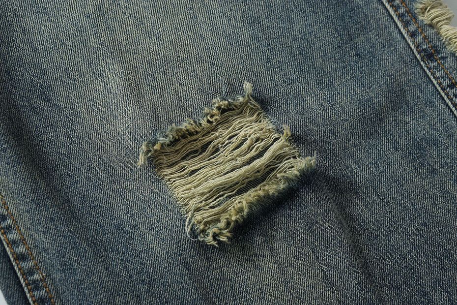 Japanese Brand × Jean Vintage Blue Baggy Ripped Loose Jeans Size US 33 - 6 Thumbnail