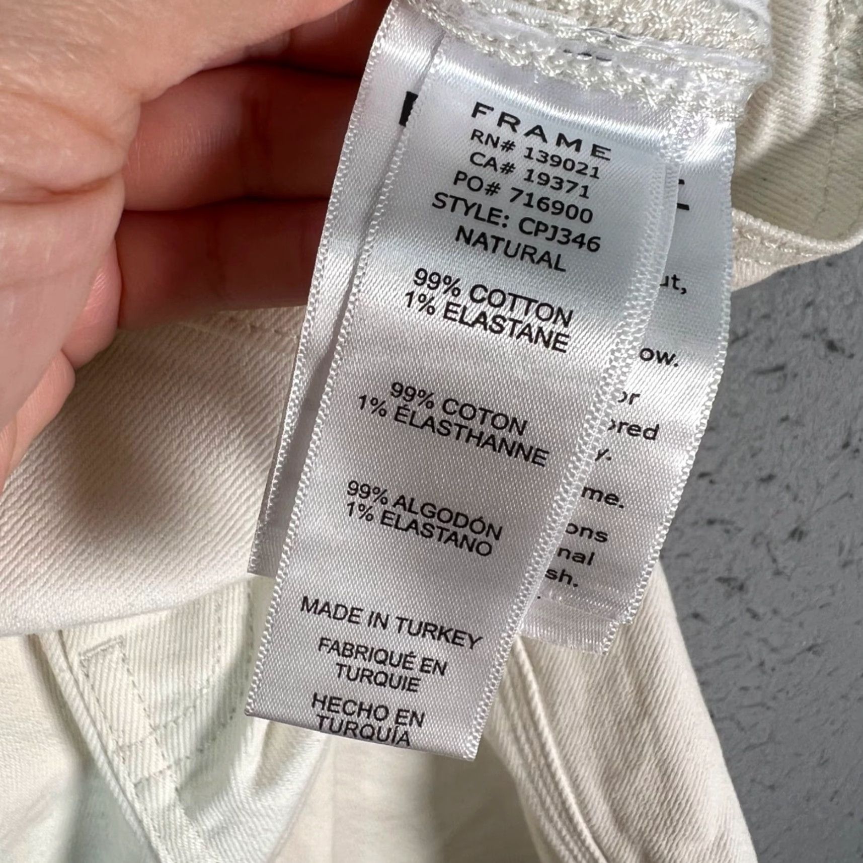 Frame FRAME Womens Jeans Cropped High Rise White Cotton/Denim Carpenter 28 Inseam 23 Regular Size 28 Vintage? No Size 28" / US 6 / IT 42 - 4 Thumbnail