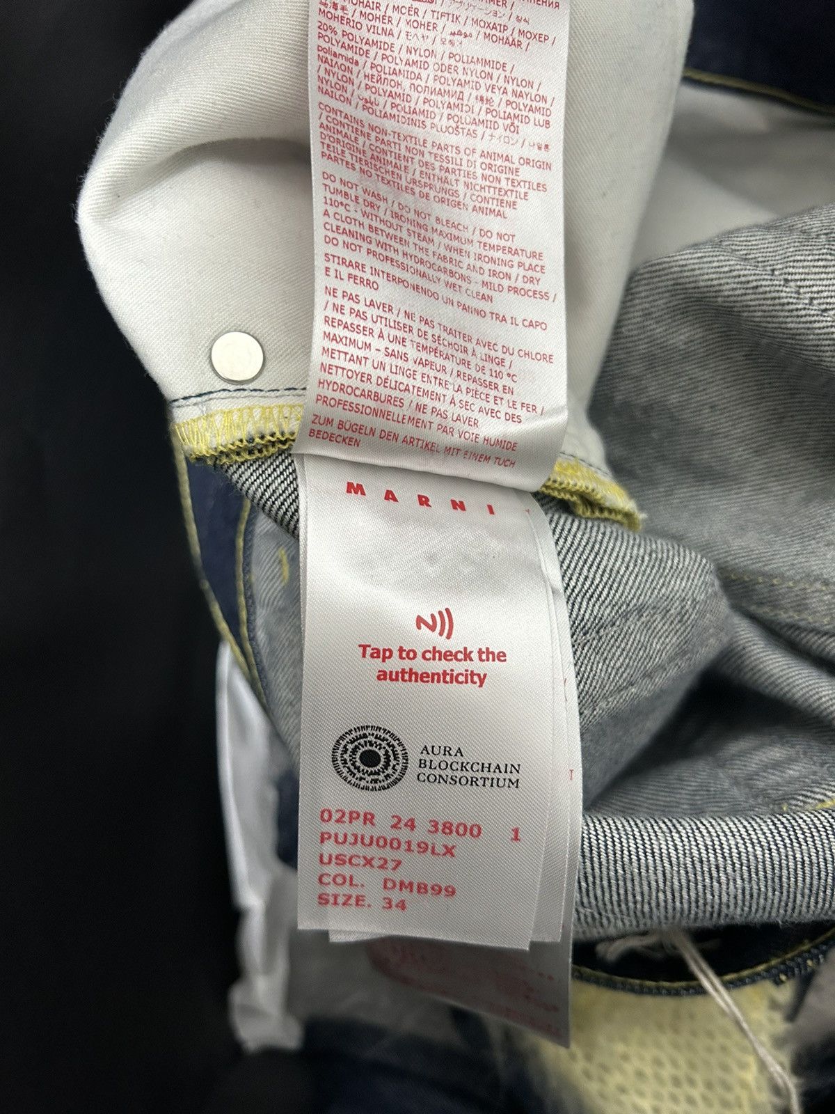 Marni Marni wool patch straight jeans Size US 34 / EU 50 - 7 Thumbnail