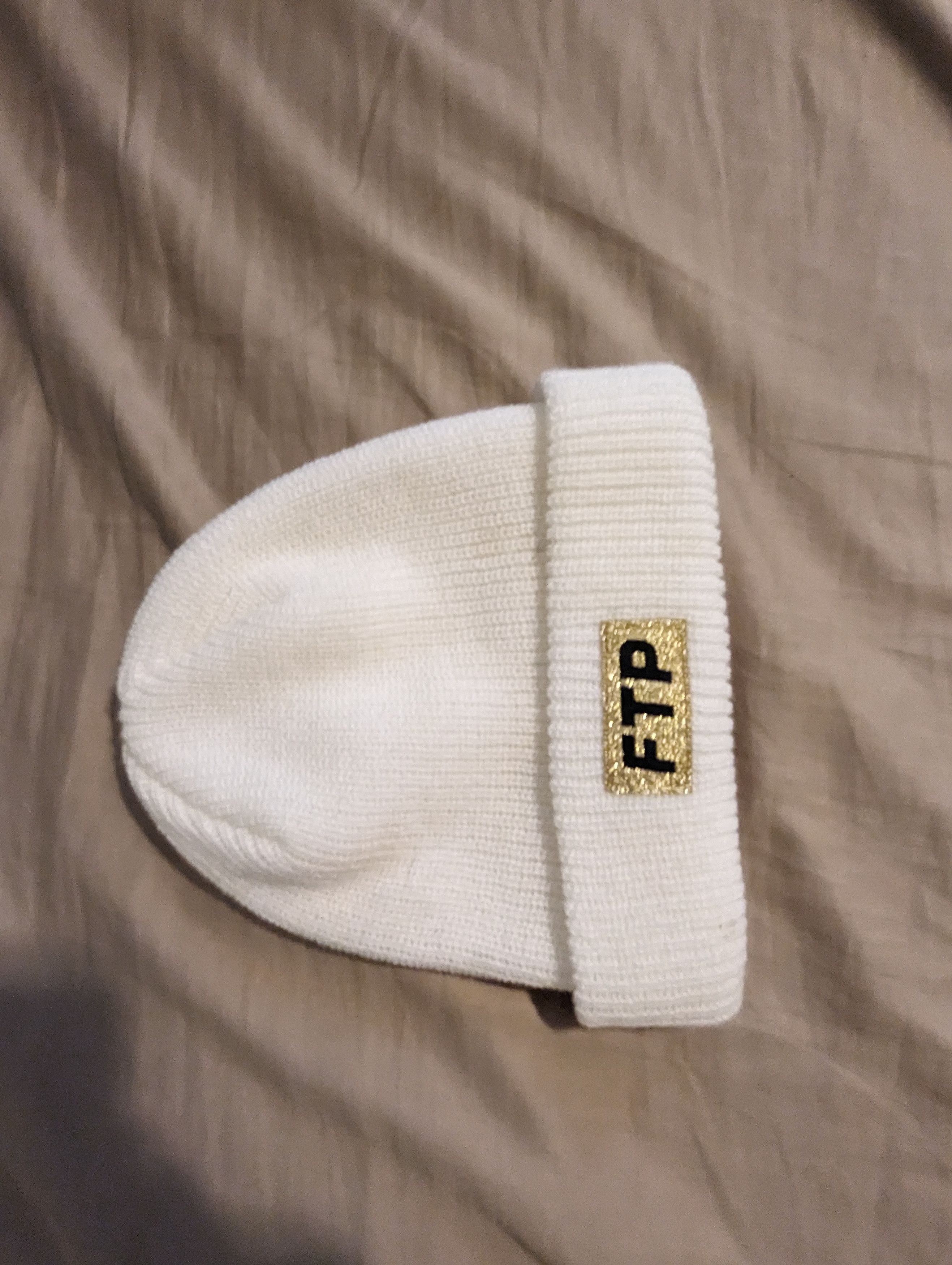 Fuck The Population Ftp 10 year beanie white Size 26 - 2 Thumbnail