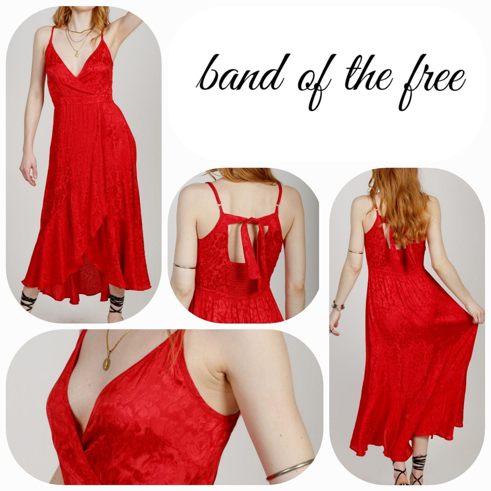Other NWT B.O.G. Band of the Free Anina Faux Wrap Midi Dress Sz. L Size L / US 10 / IT 46 - 1 Thumbnail