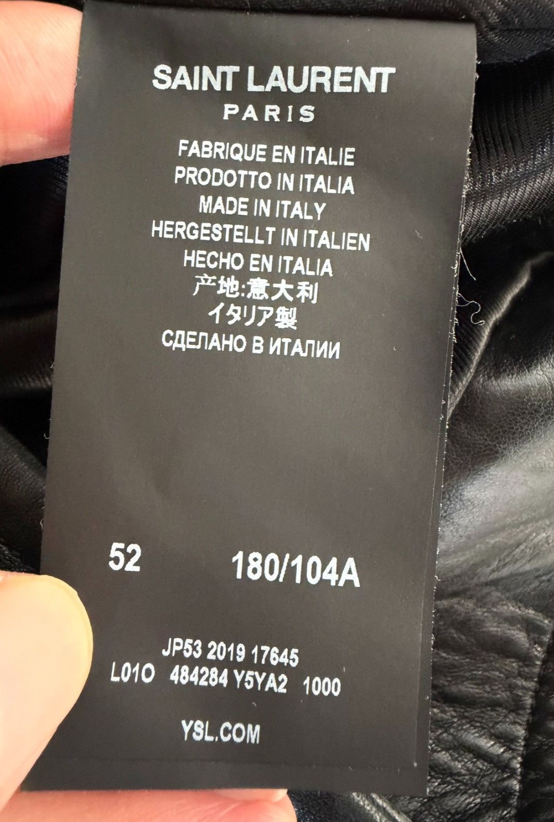 Saint Laurent Paris Saint Laurent SLP 2019FW Lambskin Motorcycle Jacket Size US L / EU 52-54 / 3 - 4 Thumbnail