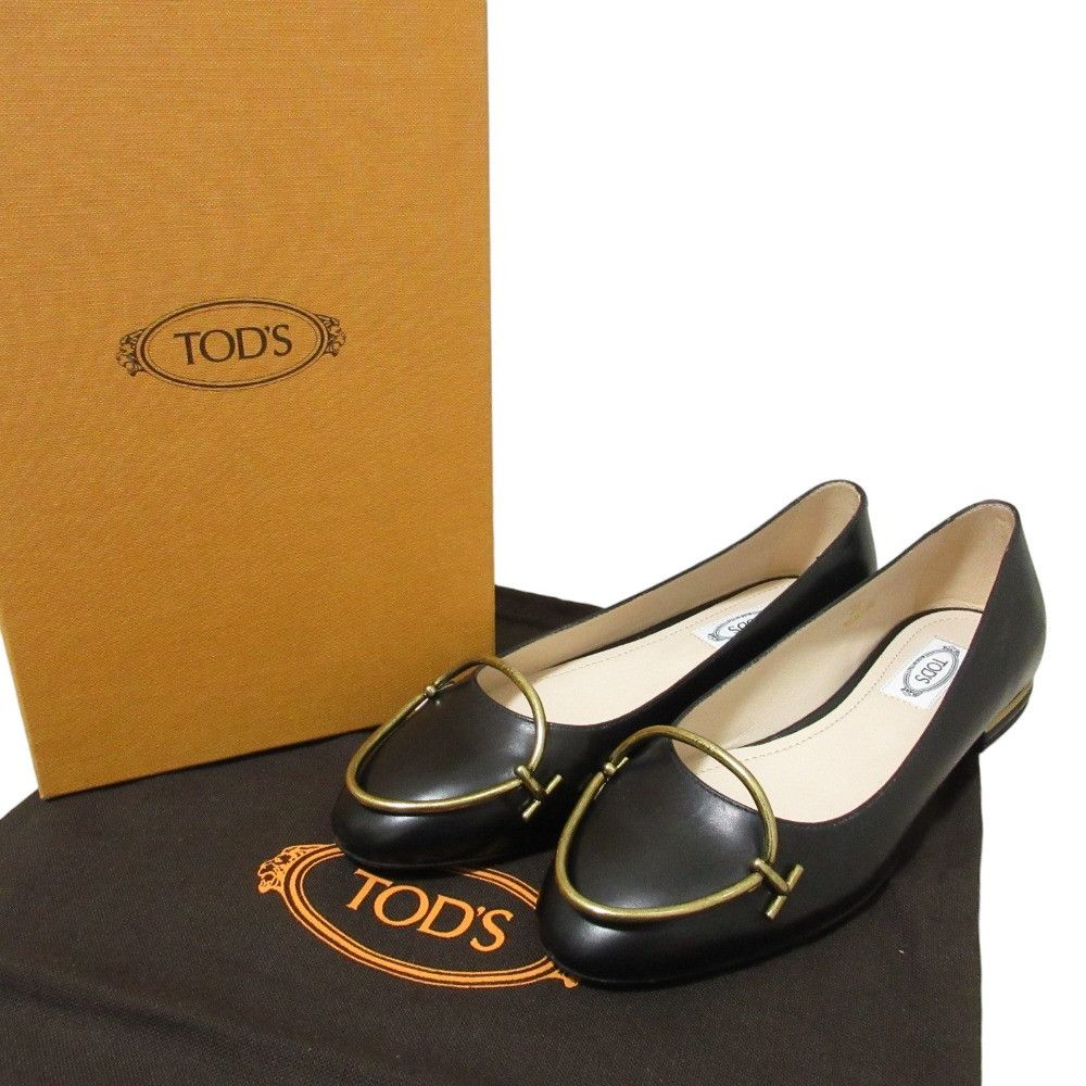 Tod's Tod’s T Ring Leather Ballerina Shoes Leather Shoes DUTY FREE for USA