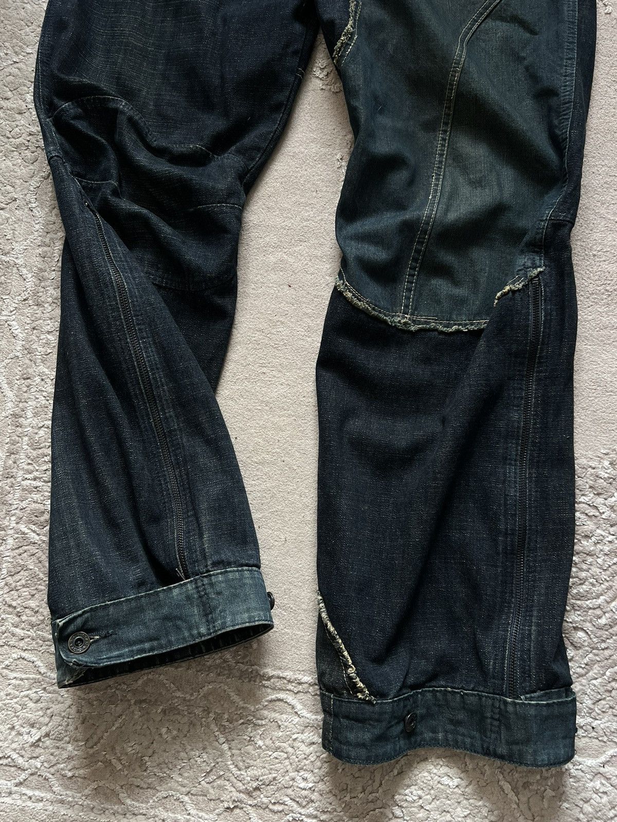 G-Star CRAZY VINTAGE G-STAR RAW CONCEPT ELWOOD OPIUM RARE JEANS Size US 31 - 8 Thumbnail