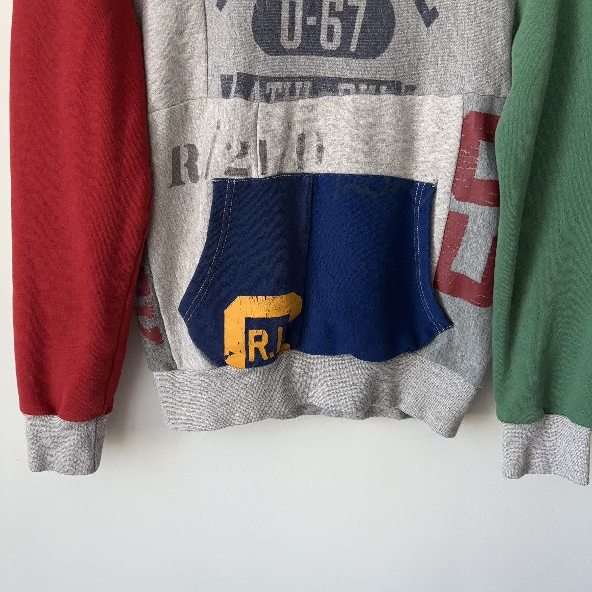 Polo Ralph Lauren Patchwork Colorblock Hoodie Varsity Stencil 50th Spellout Size US S / EU 44-46 / 1 - 5 Thumbnail