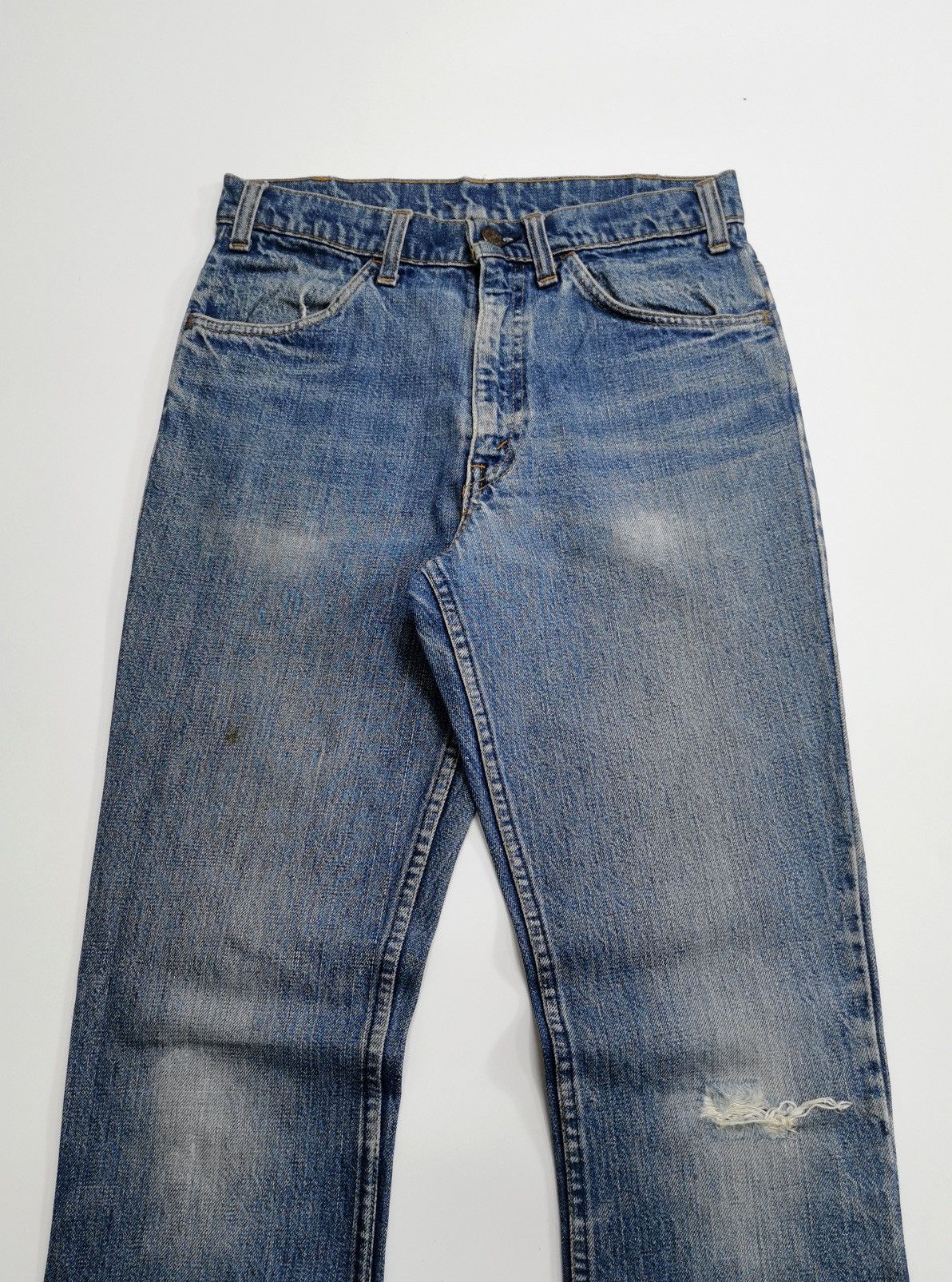 Levi's 80s Vintage Bootcut Levis Orange Tab Talon Zip Jeans Size US 28 / EU 44 - 3 Thumbnail