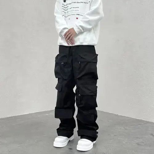 Jean Multi pocket utility grunge baggy cargo pants Size US 36 / EU 52 - 4 Thumbnail